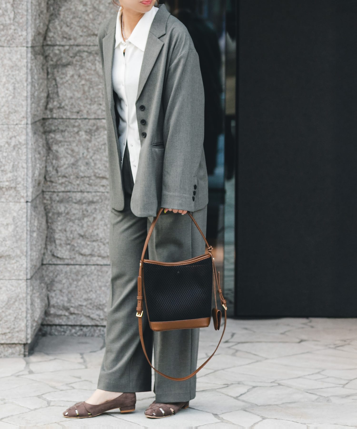 グラスホルダーセットメッシュ2WAYバッグ BLACK One