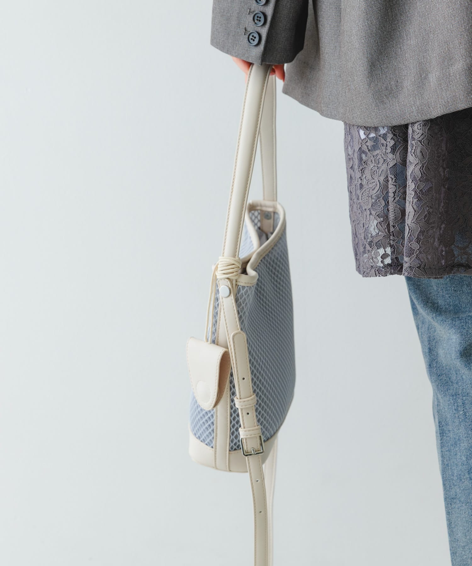 グラスホルダーセットメッシュ2WAYバッグ GRAY One
