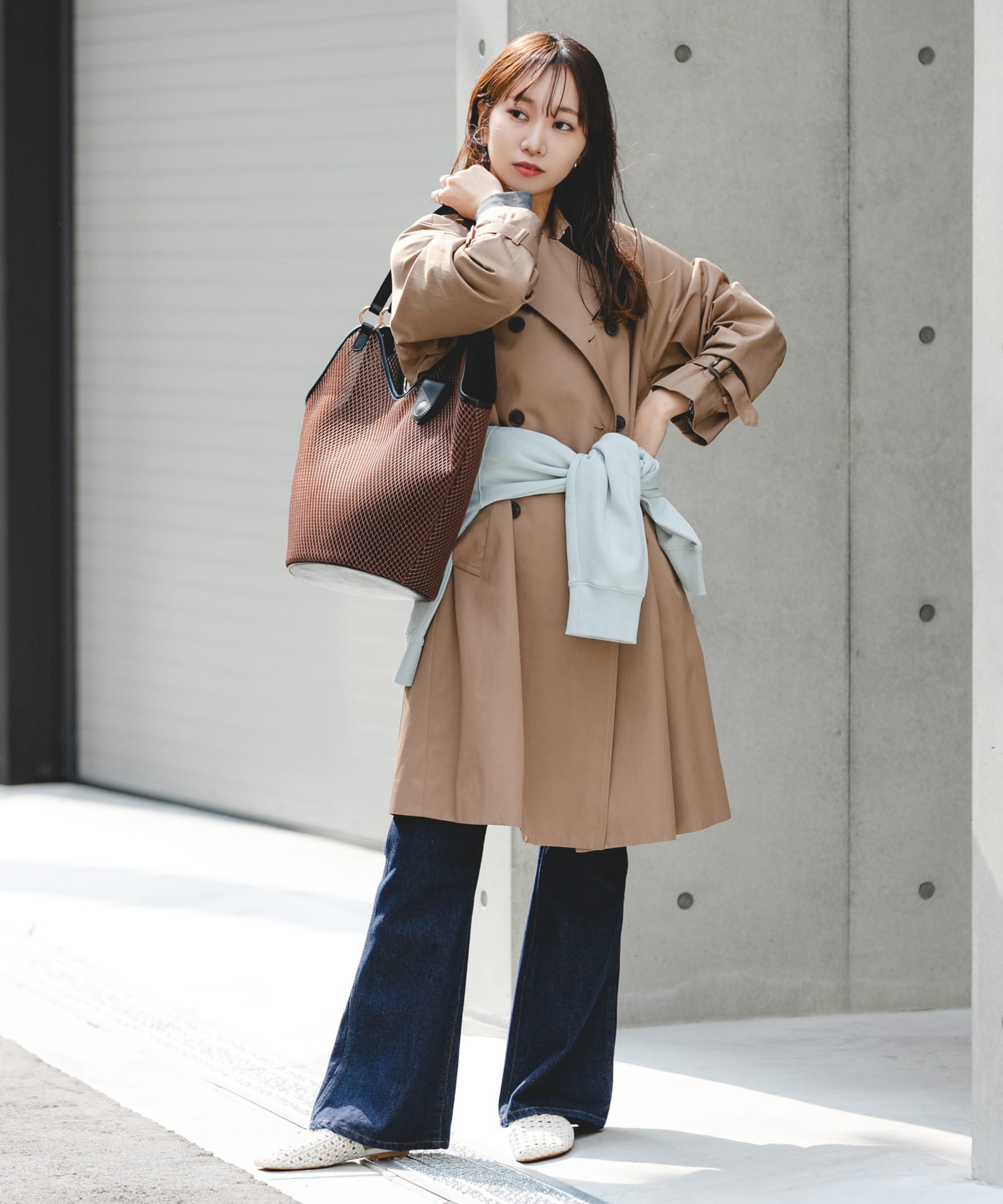 グラスホルダーセットメッシュトートバッグ DARK BROWN One