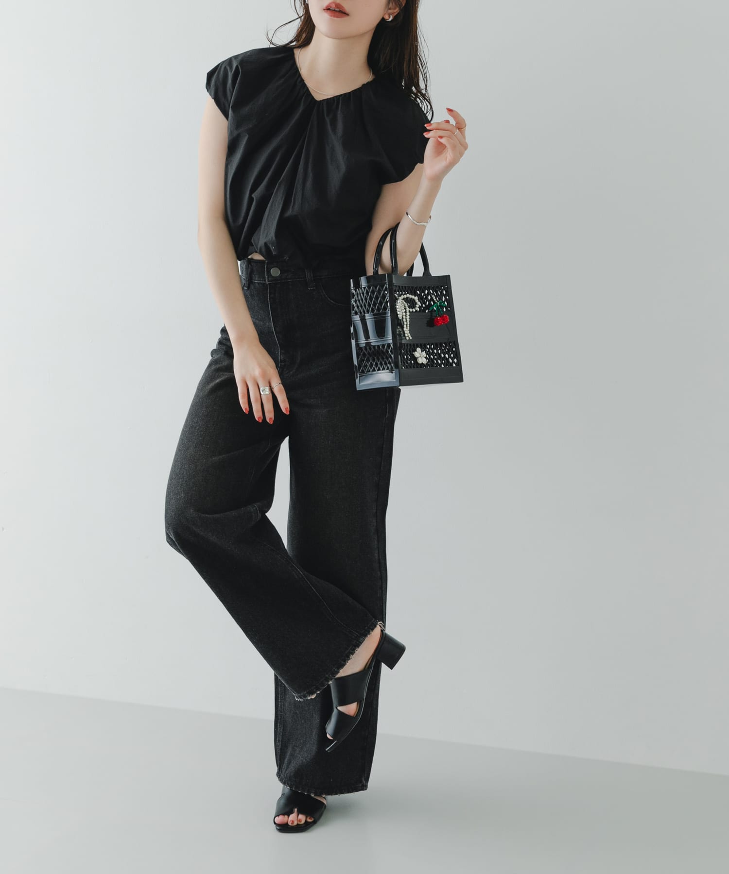 チャームセットジェリーバッグ BLACK One