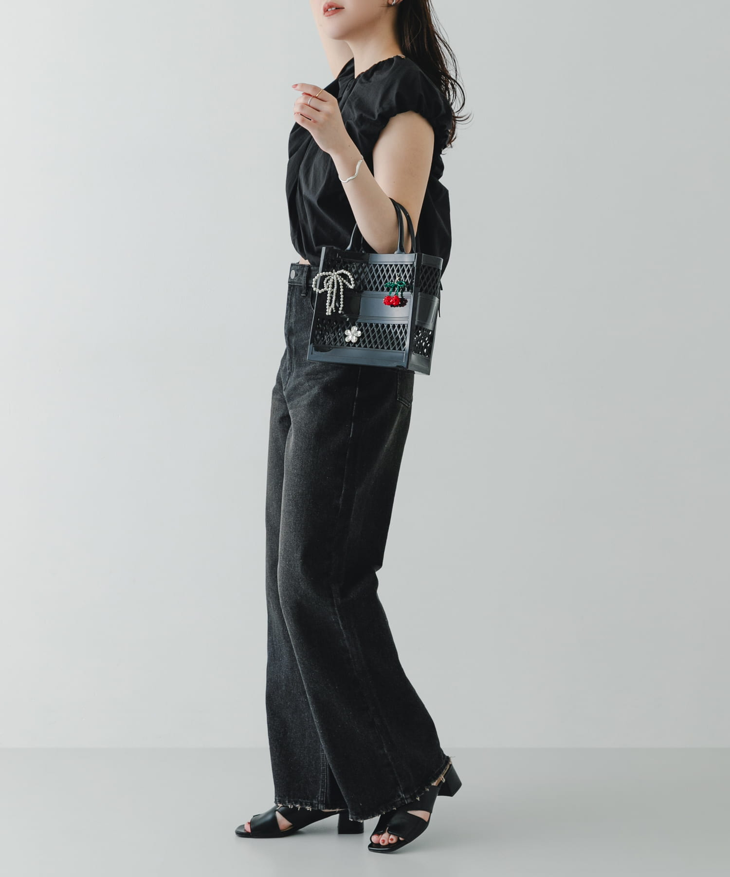 チャームセットジェリーバッグ BLACK One