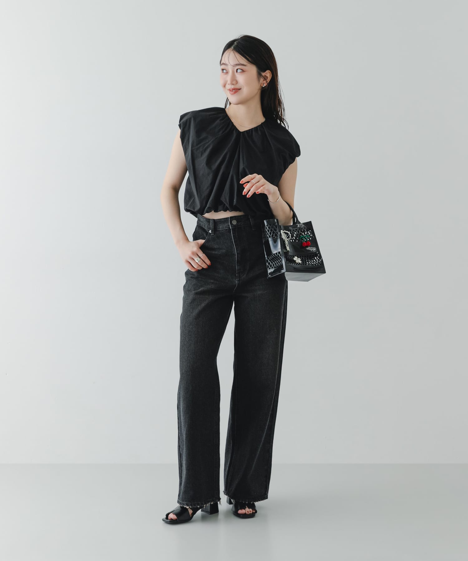 チャームセットジェリーバッグ BLACK One
