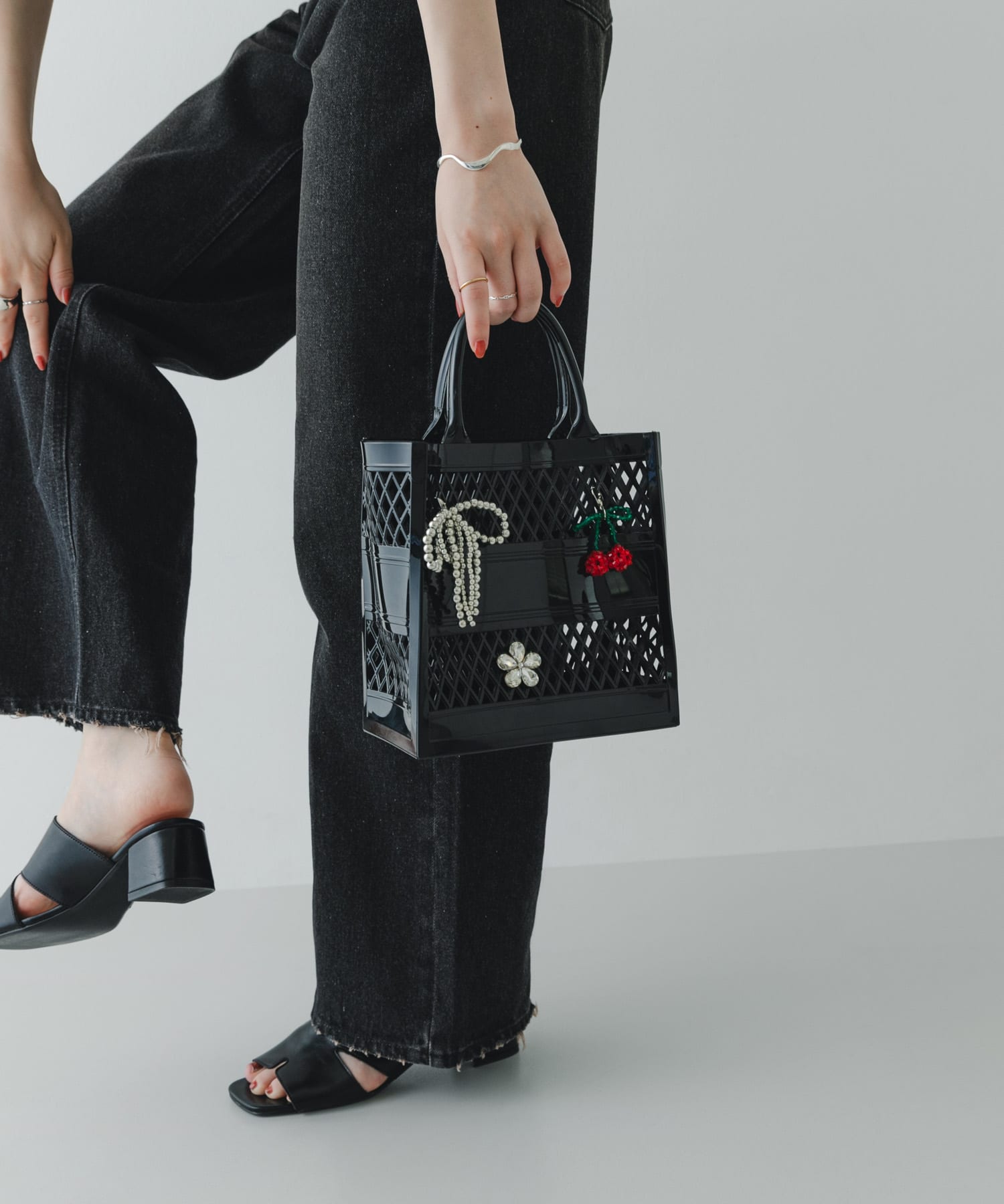 チャームセットジェリーバッグ BLACK One