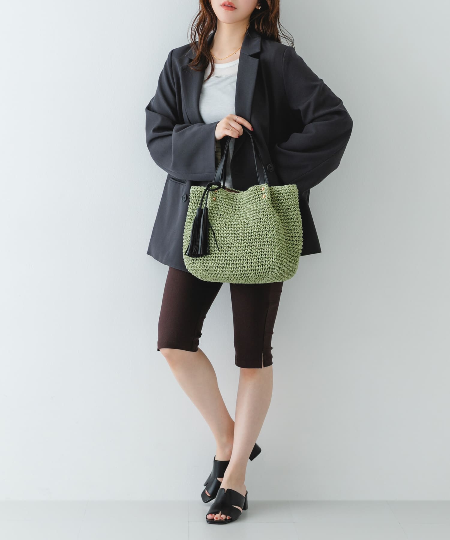 タッセル付ペーパーバッグ PSTCHOxBLK One