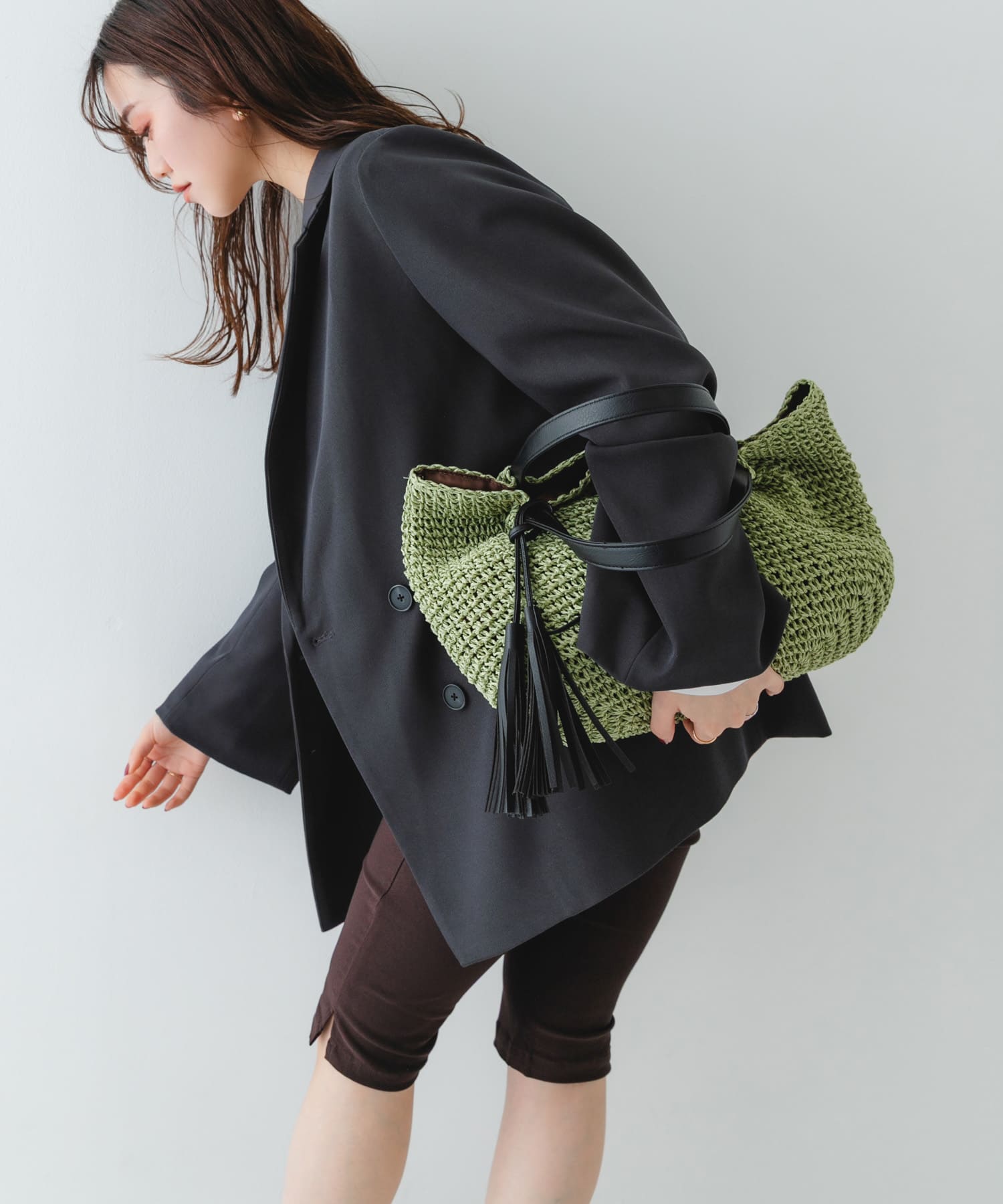 タッセル付ペーパーバッグ PSTCHOxBLK One