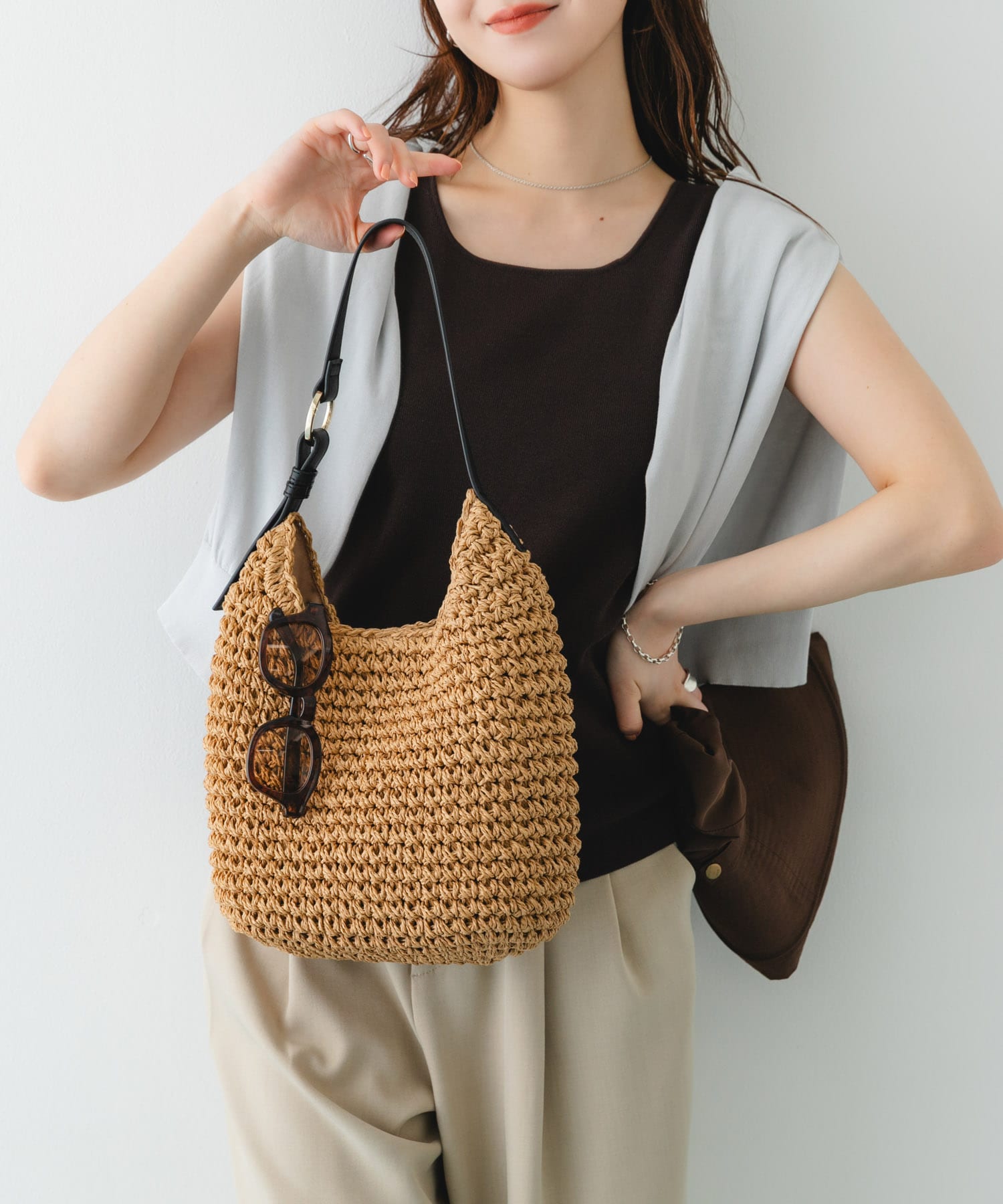プチワンハンドルペーパートート CAMEL One