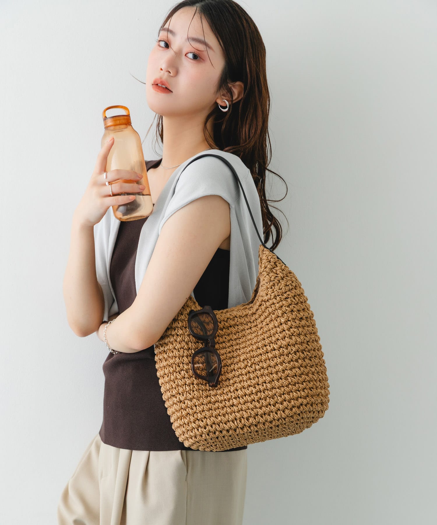 プチワンハンドルペーパートート CAMEL One