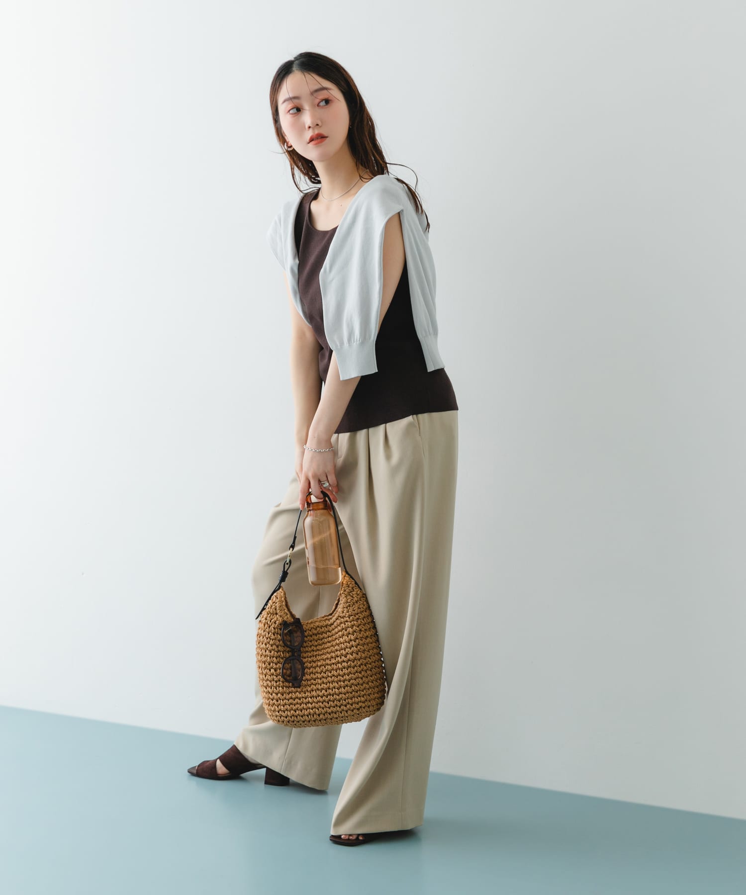プチワンハンドルペーパートート CAMEL One