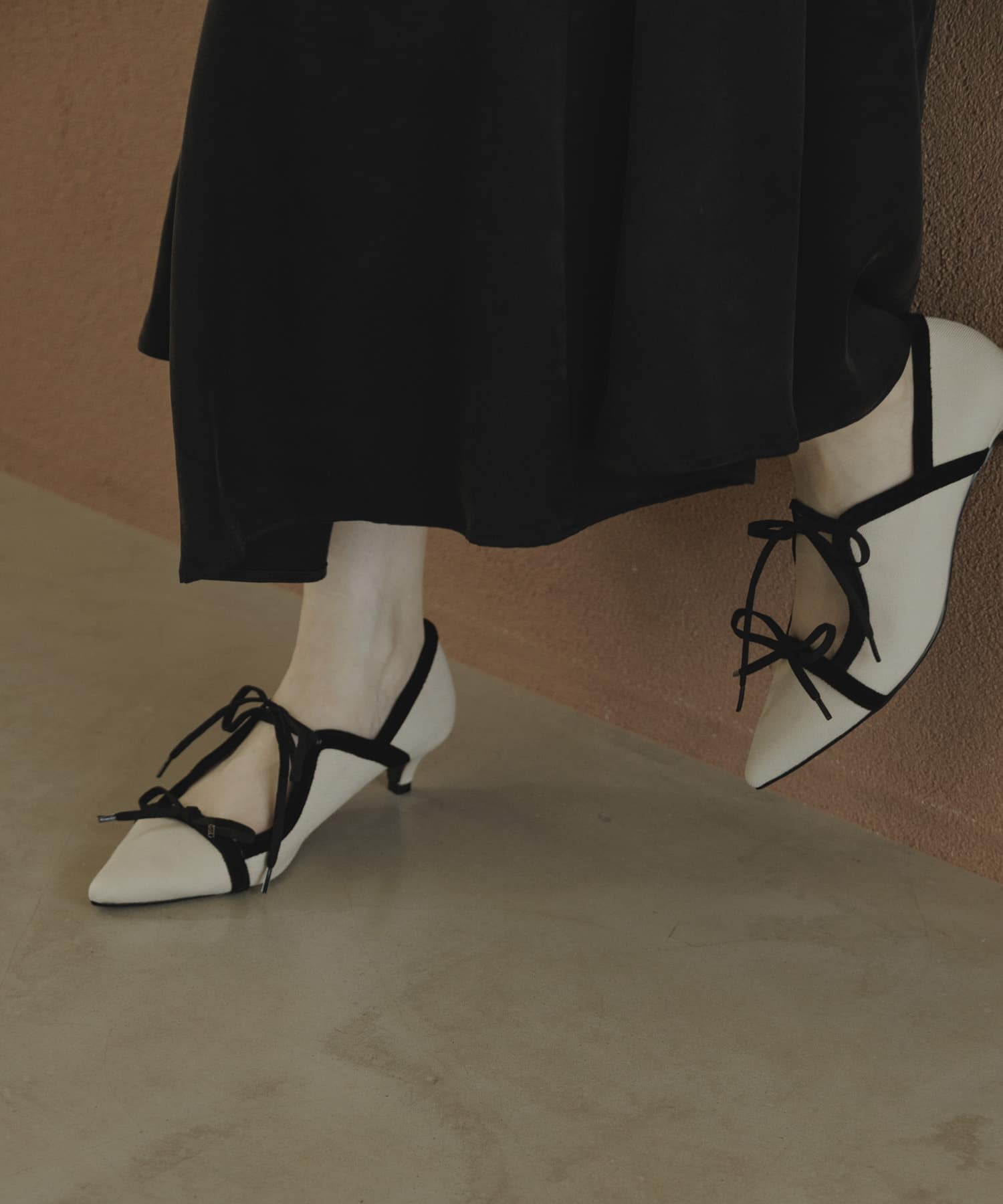 『MADE IN JAPAN』 4センチダブルリボンパンプス OFF 22.5