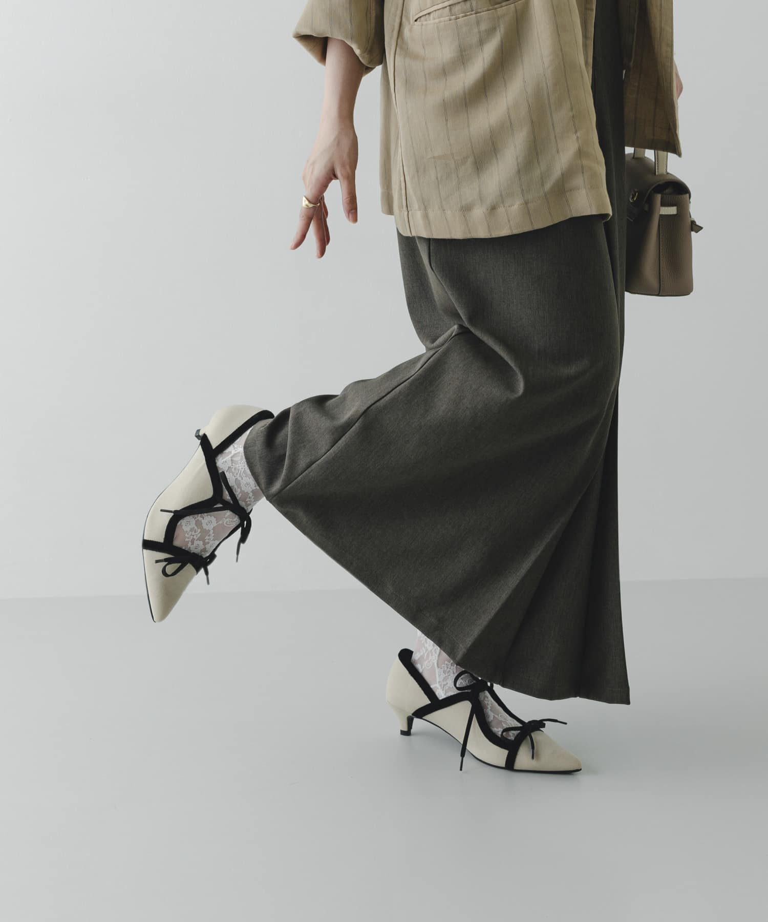 『MADE IN JAPAN』 4センチダブルリボンパンプス OFF 22.5