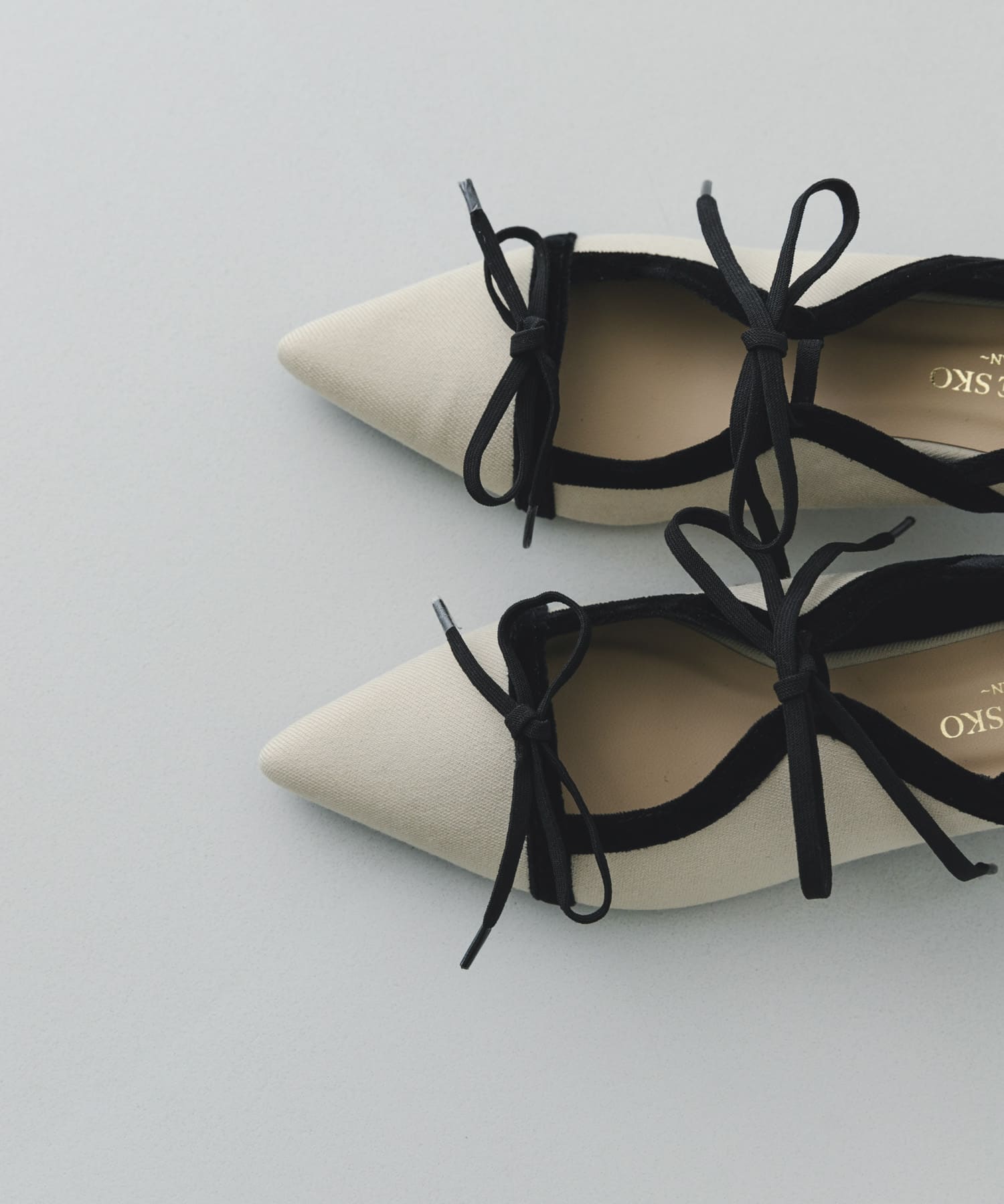 『MADE IN JAPAN』 4センチダブルリボンパンプス OFF 22.5
