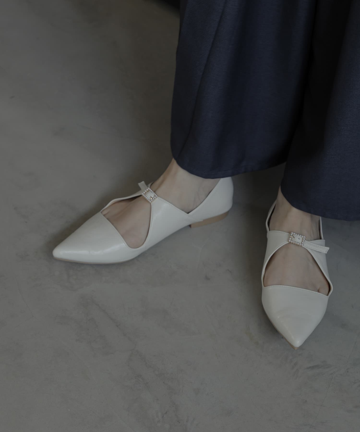 『MADE IN JAPAN』 パールポインテッドパンプス