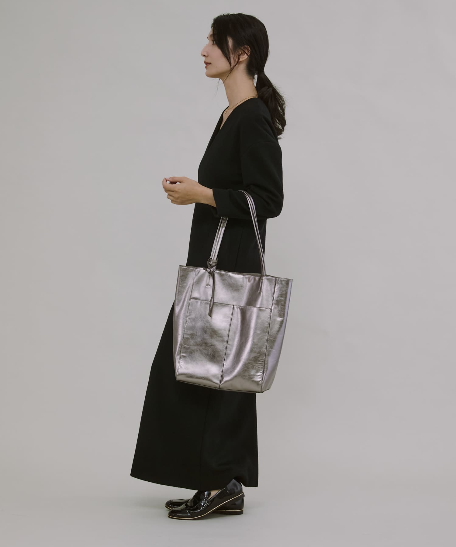 『WEB限定』『MADE IN JAPAN』 ゴールドピースローファー BLACK 22.5