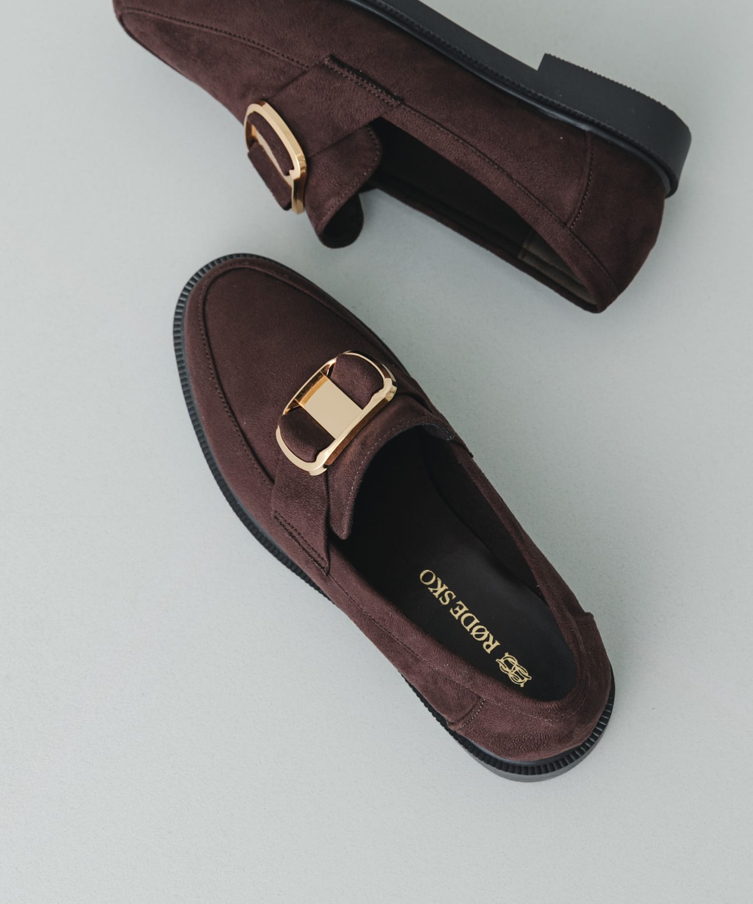 ビッグバックルローファー BROWN/S 22.5