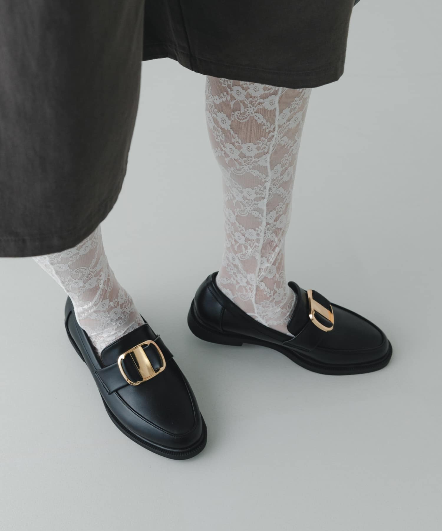 ビッグバックルローファー BLACK 22.5