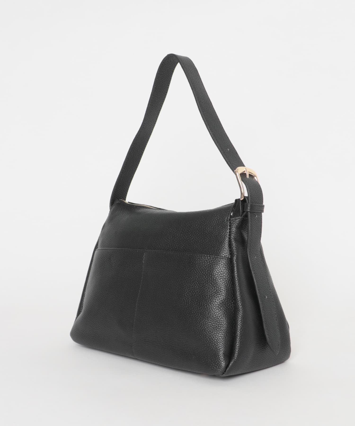 レザーワンハンドルバッグ BLACK -