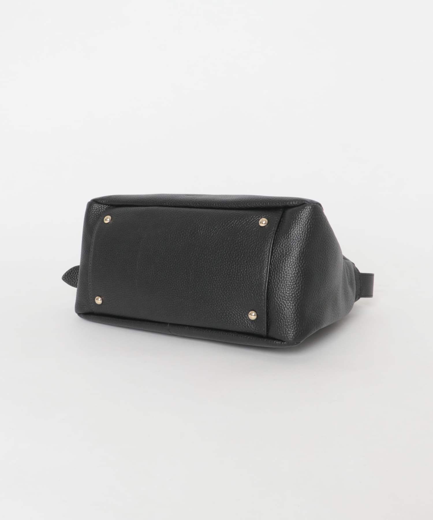 レザーワンハンドルバッグ BLACK -