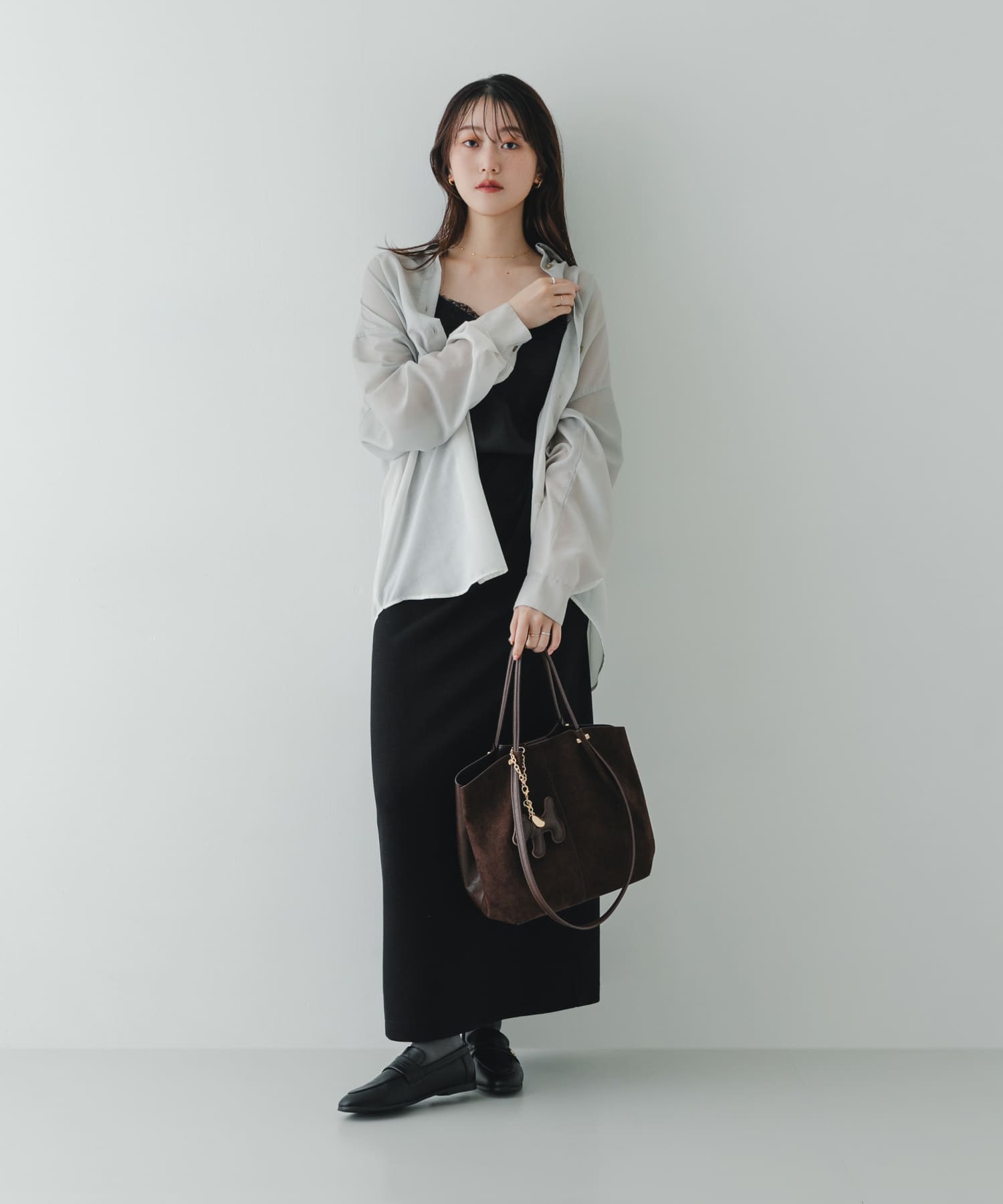 チャームセット2WAYトートバッグ DARK BROWN One