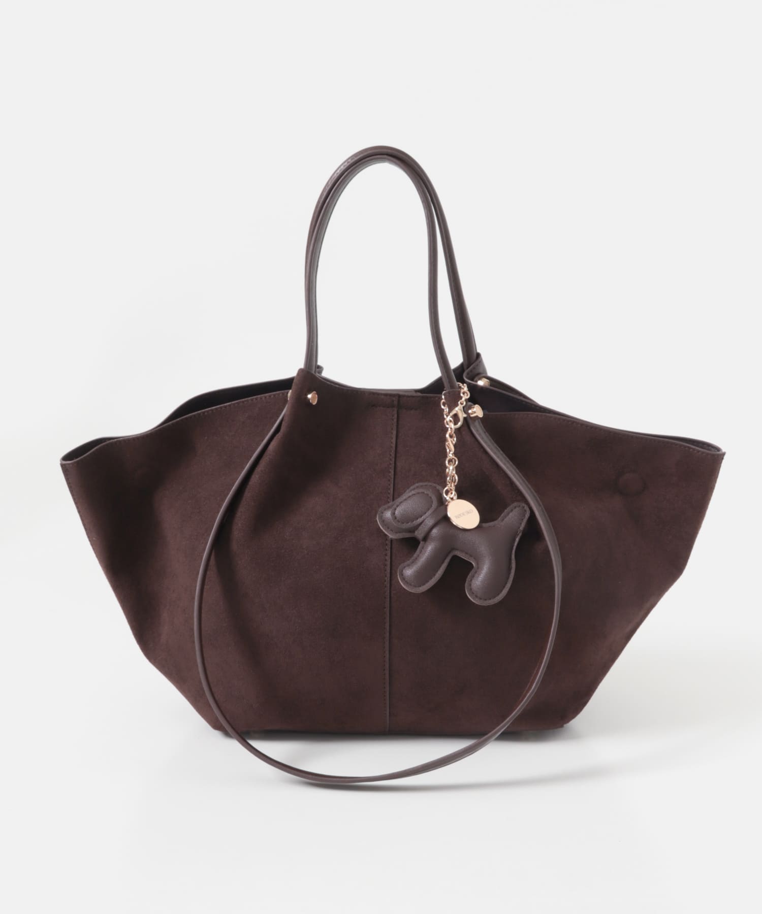 チャームセット2WAYトートバッグ DARK BROWN One