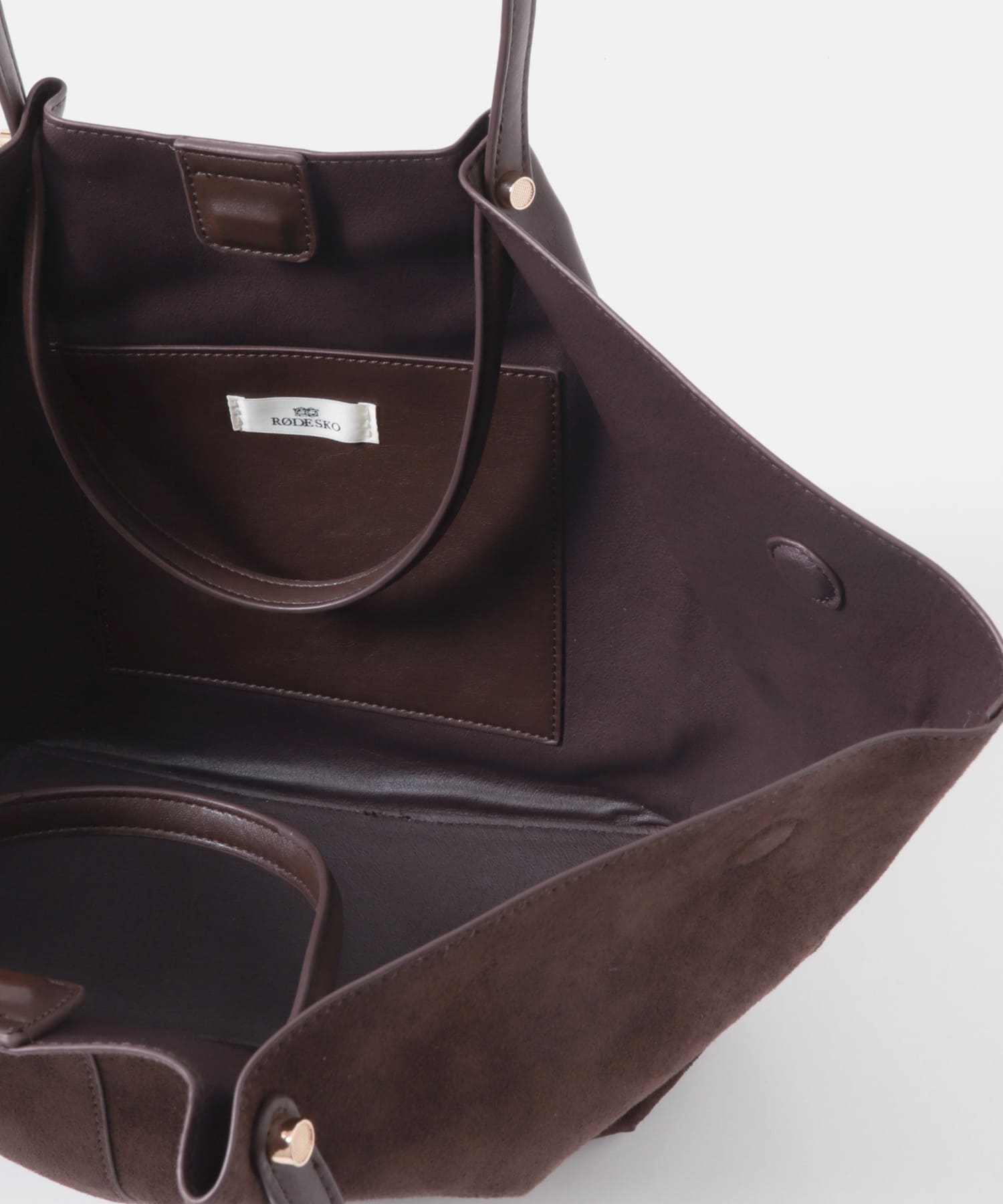 チャームセット2WAYトートバッグ DARK BROWN One
