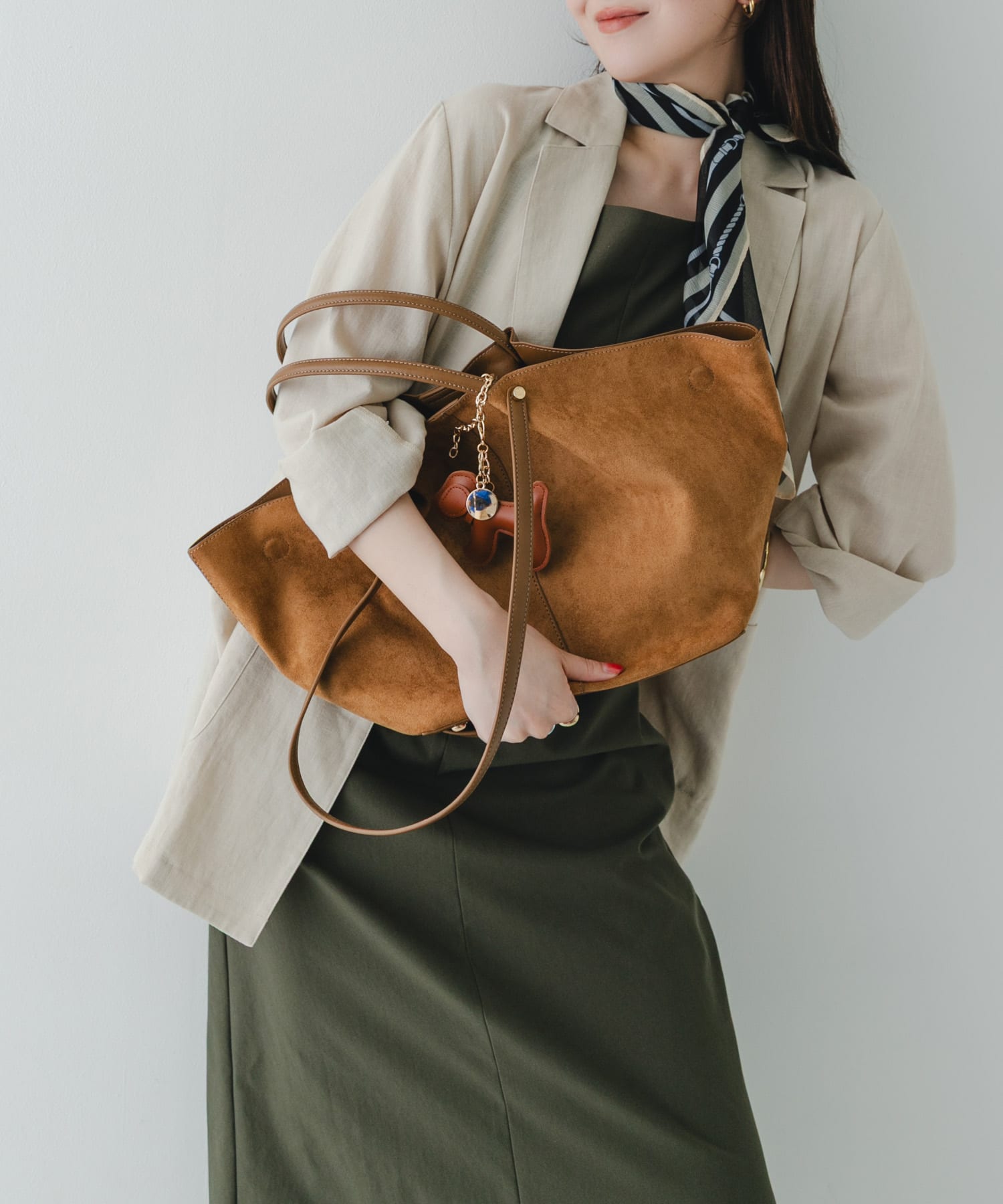 チャームセット2WAYトートバッグ CAMEL One
