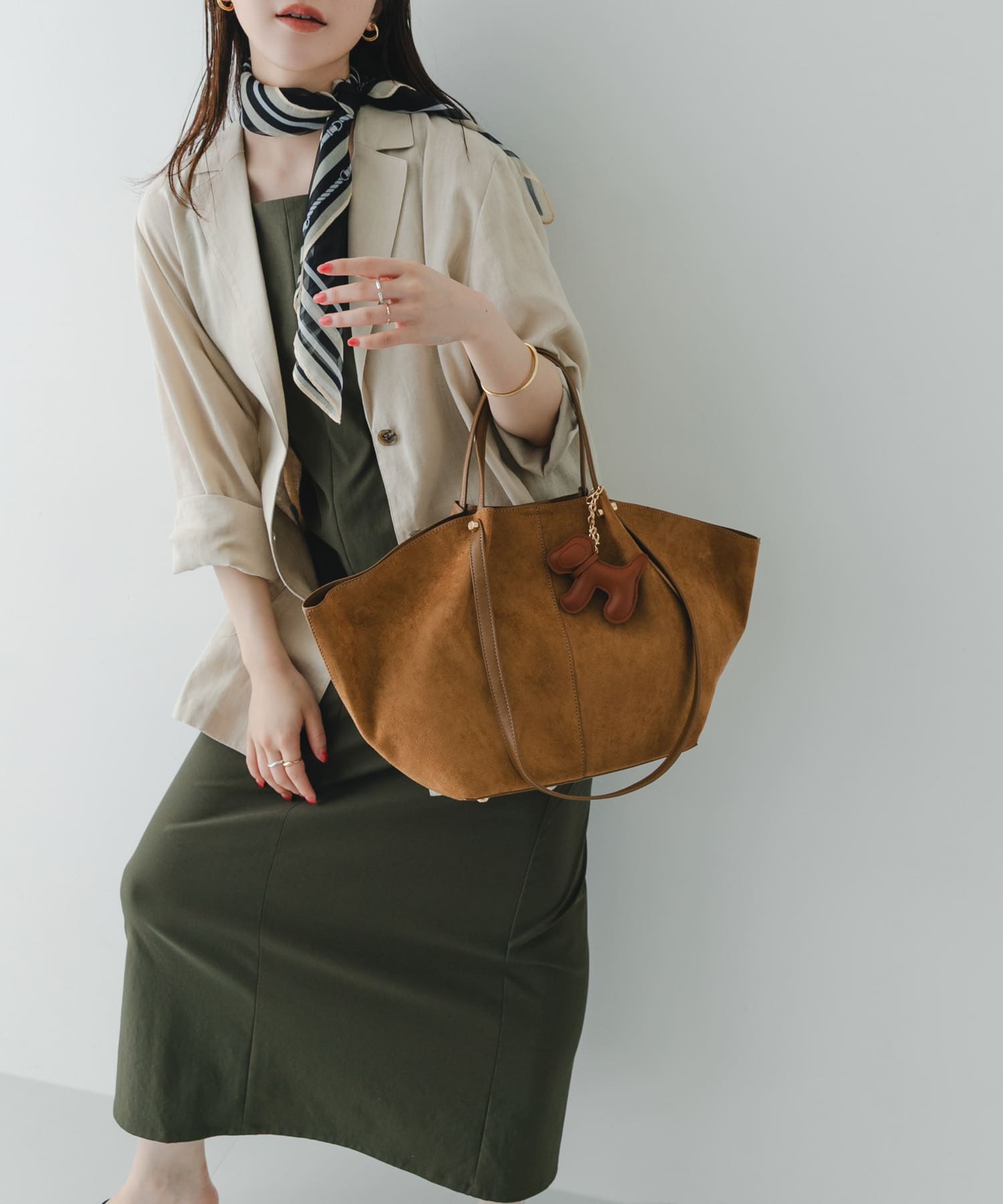 チャームセット2WAYトートバッグ CAMEL One