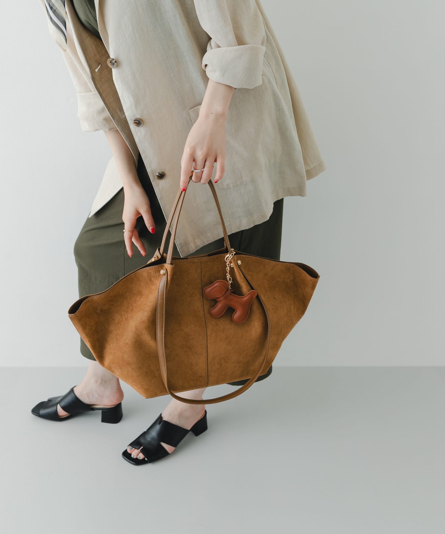 チャームセット2WAYトートバッグ CAMEL One