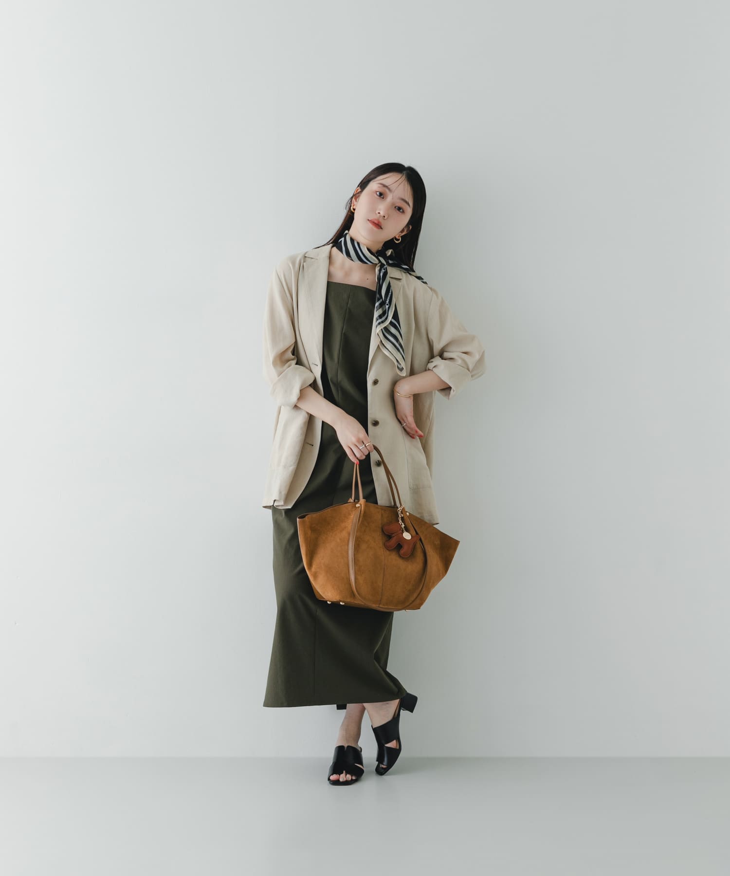 チャームセット2WAYトートバッグ(One DARK BROWN): バッグ｜URBAN