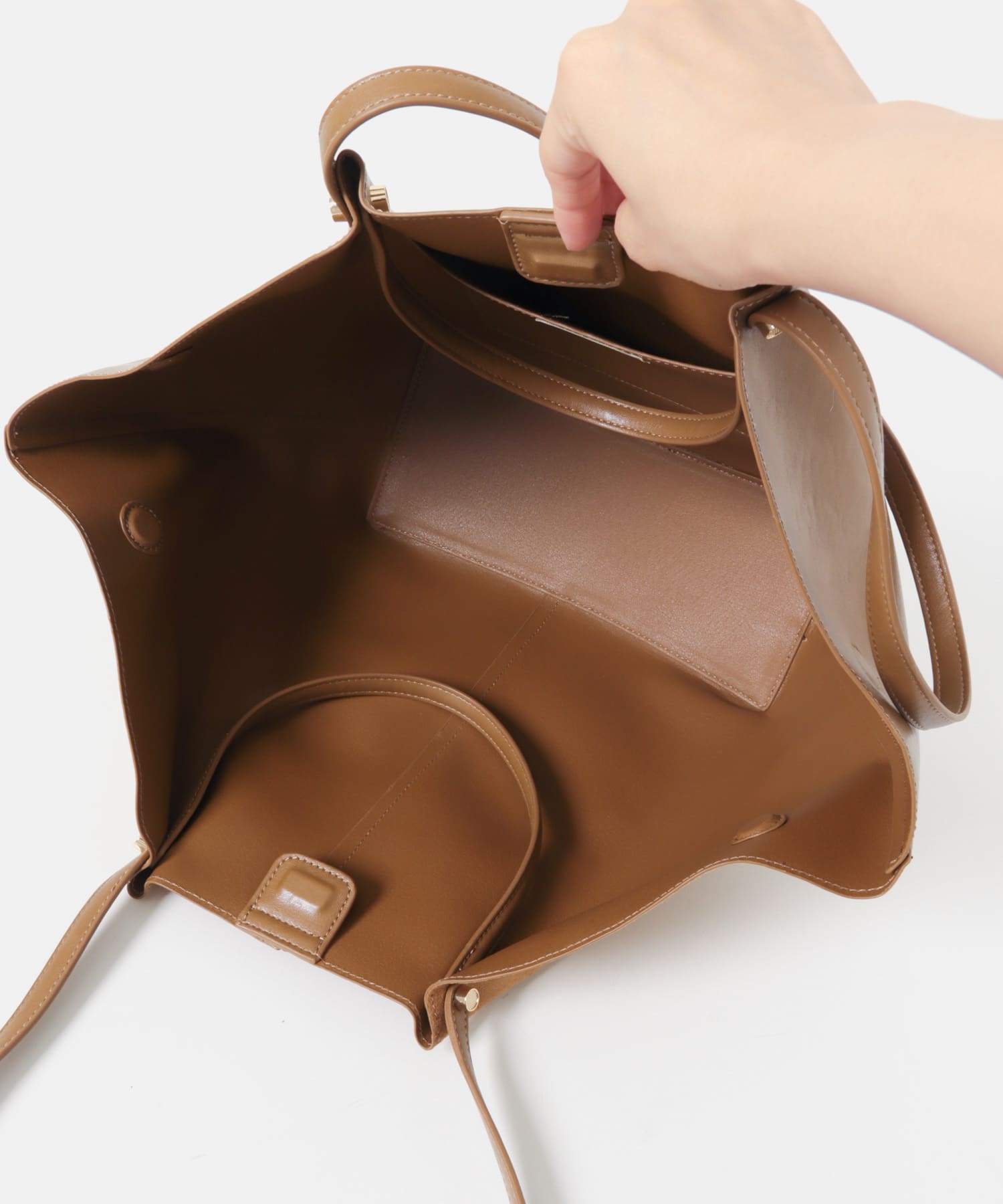 チャームセット2WAYトートバッグ(One DARK BROWN): バッグ｜URBAN