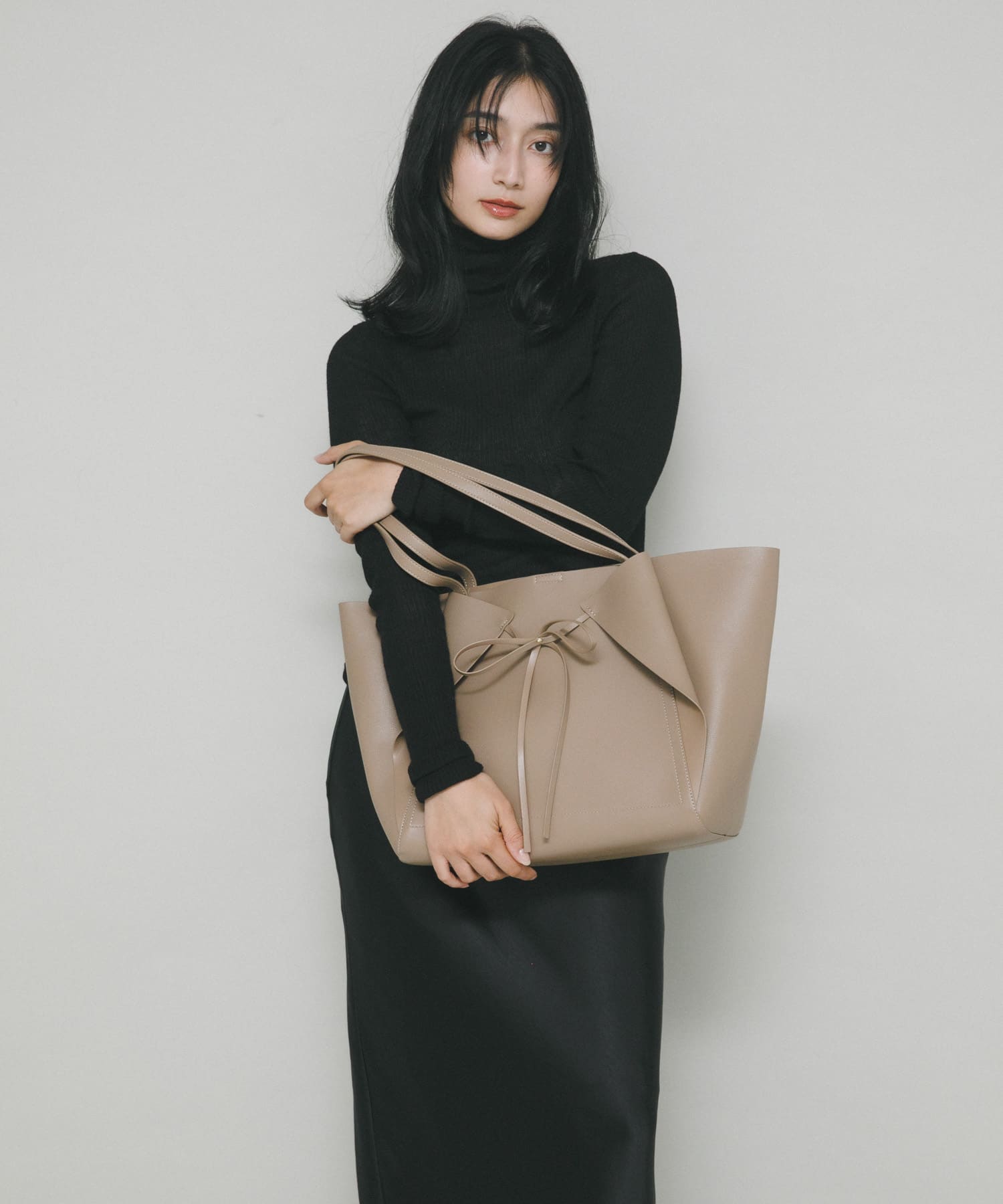 リボンA4トートバッグ