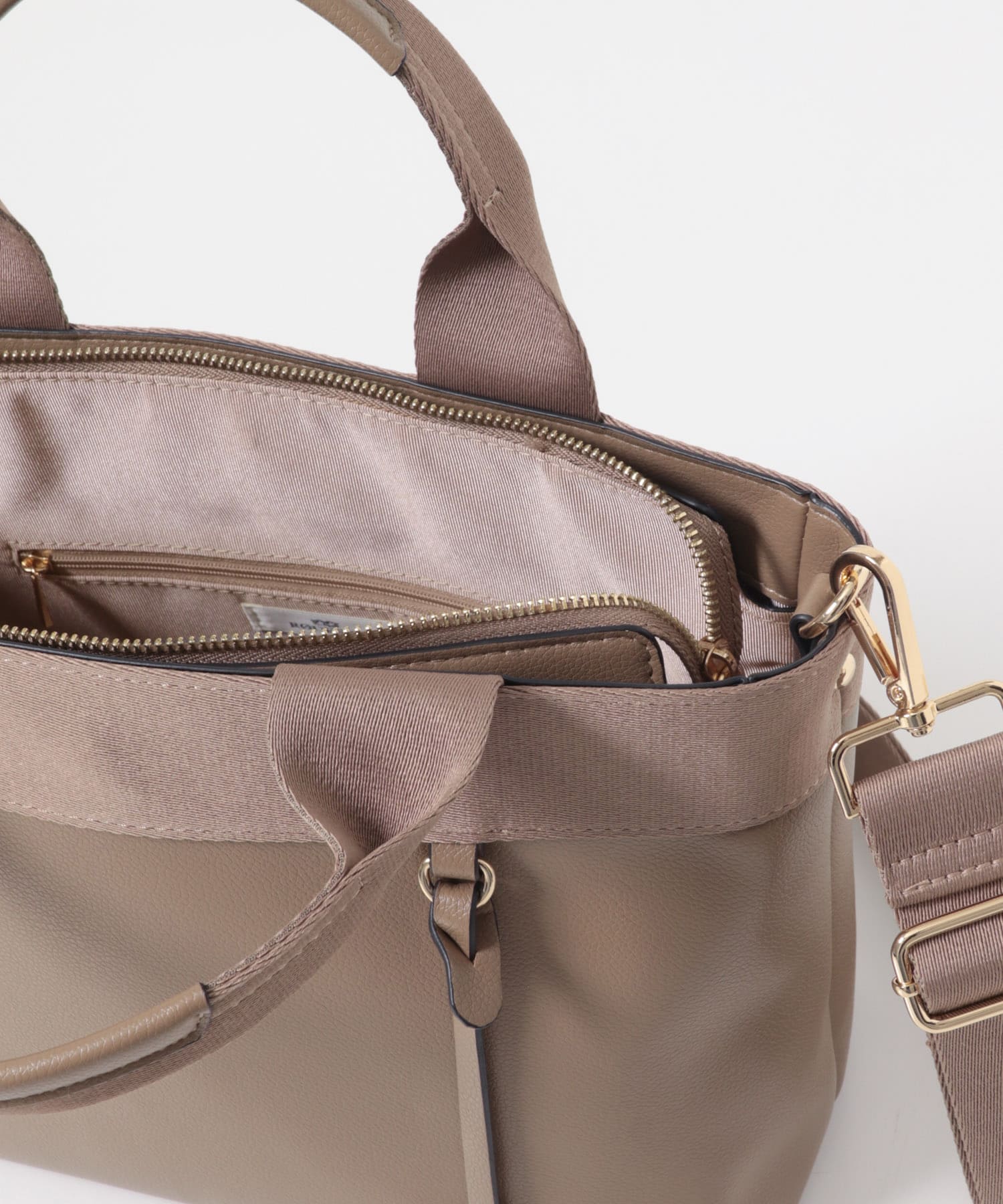 テープデザインA4トートバッグ BEIGE -