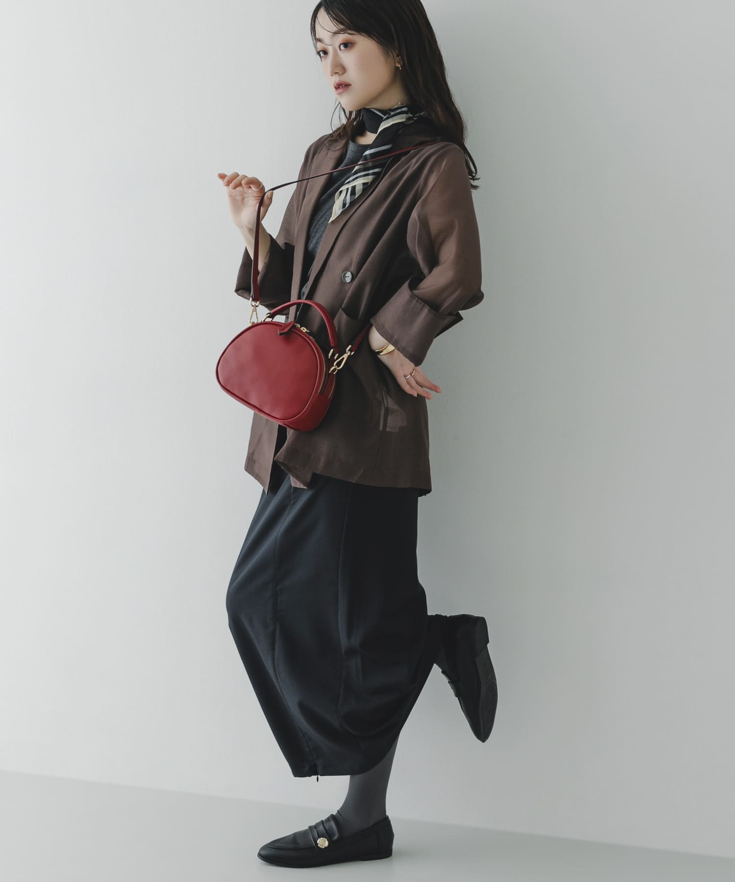 ラウンドミニショルダーバッグ RED One