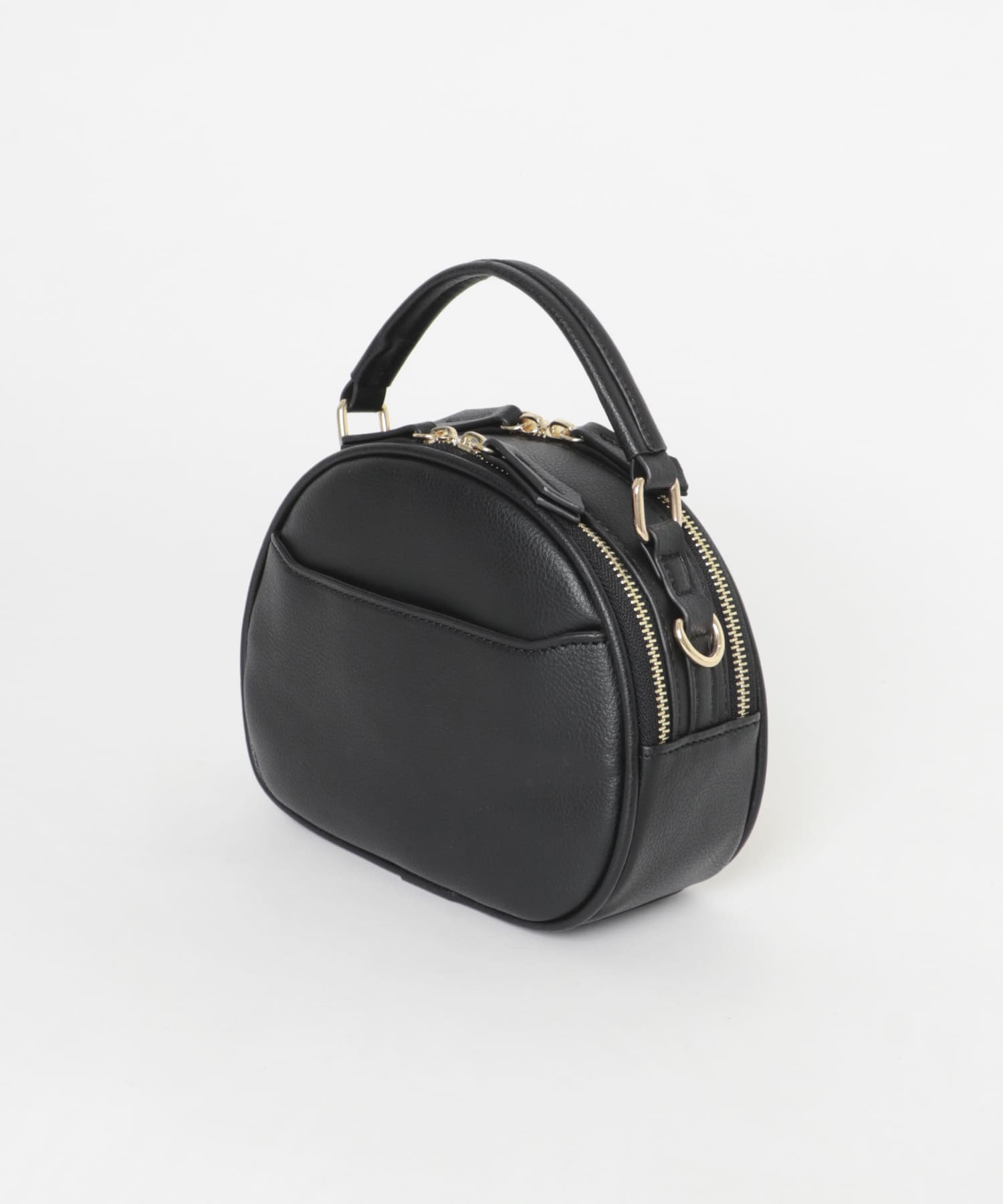 ラウンドミニショルダーバッグ BLACK One