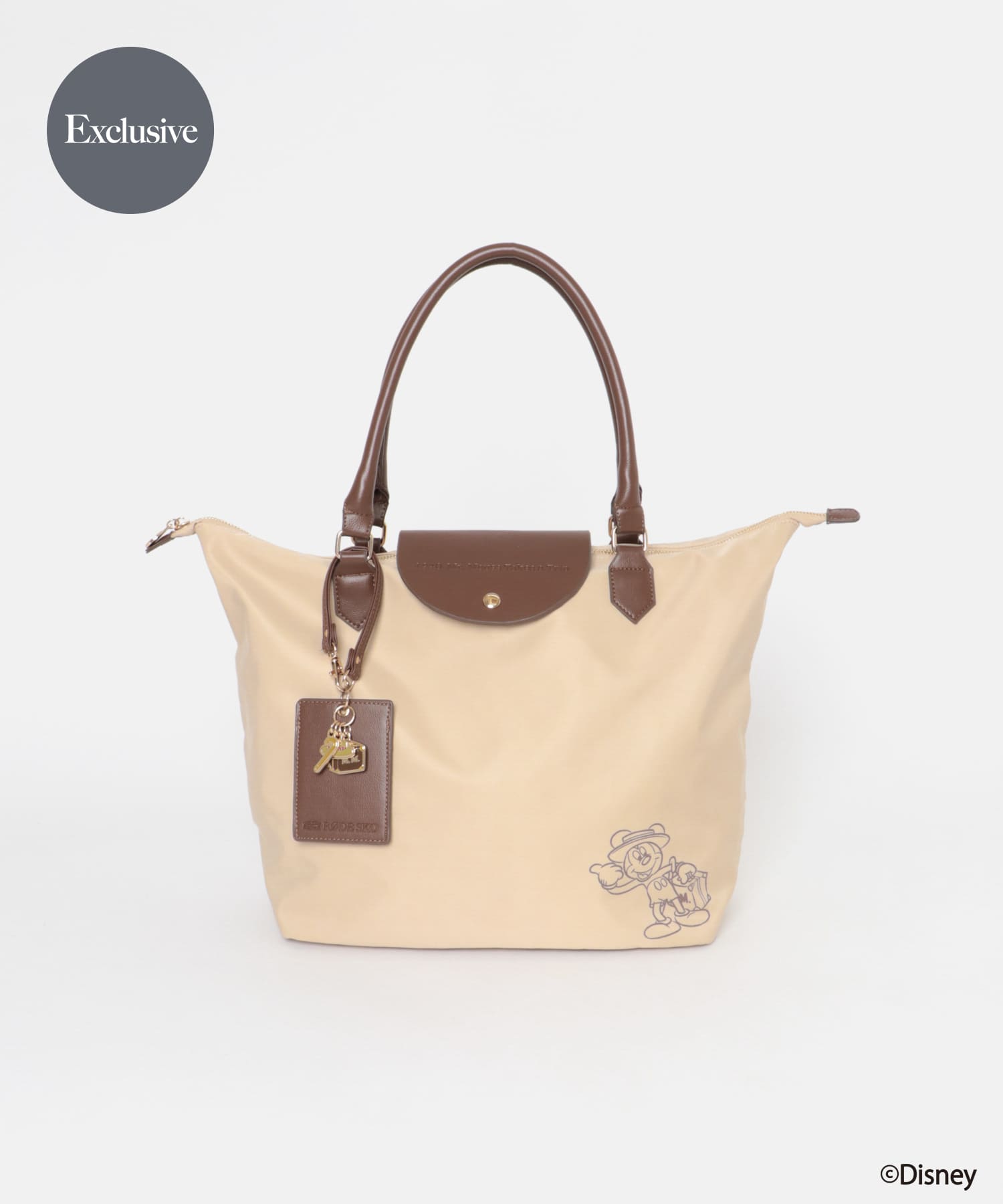 別注/Disney/パスケース付トート BEIGE One
