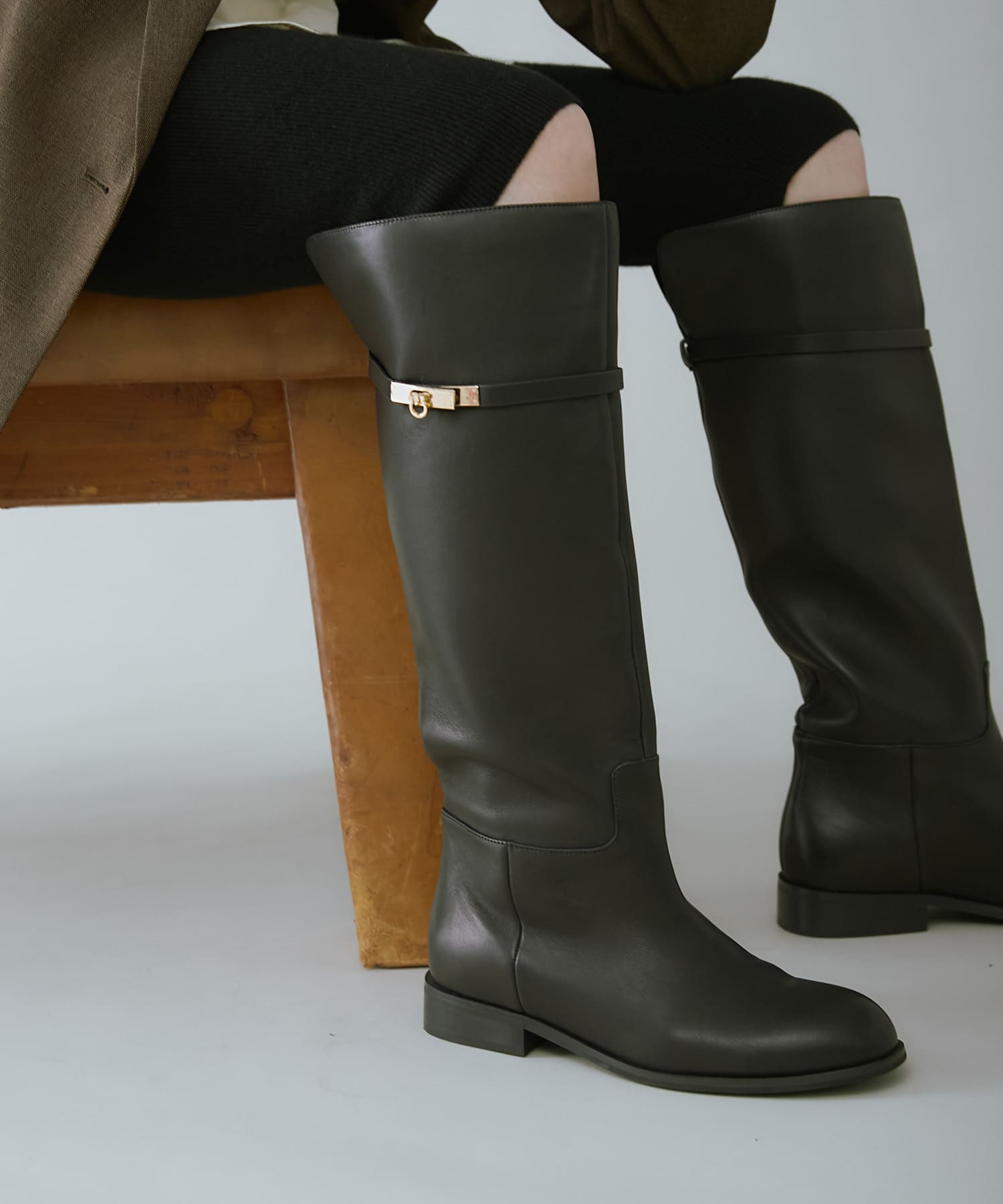レザーベルトロングブーツ(36 BLACK): シューズ｜URBAN RESEARCH公式