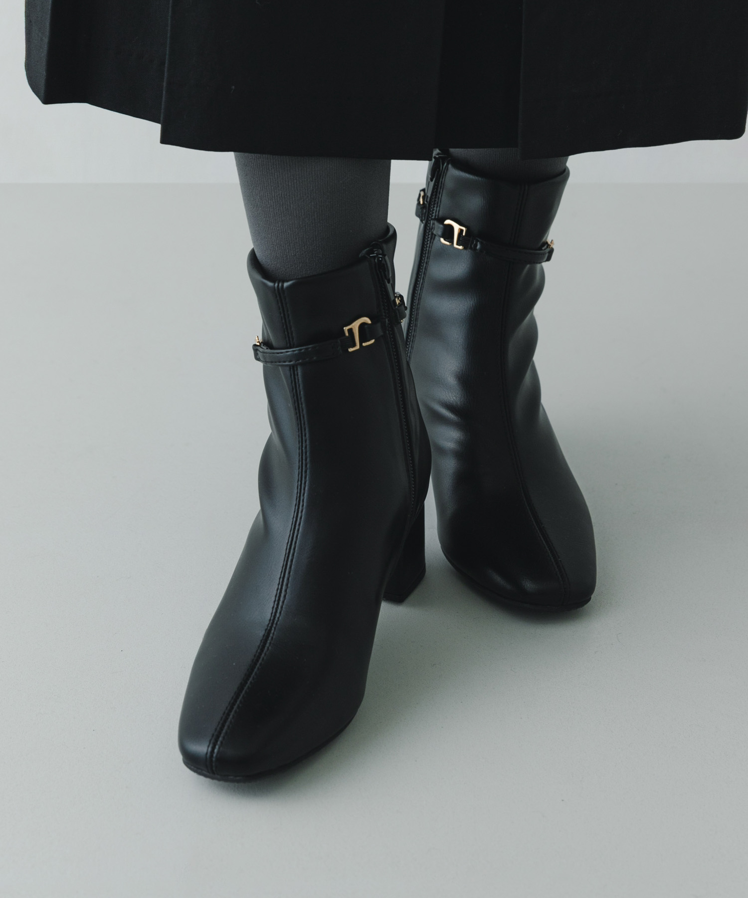 5センチヒール3WAYデザインブーツ BLACK 36
