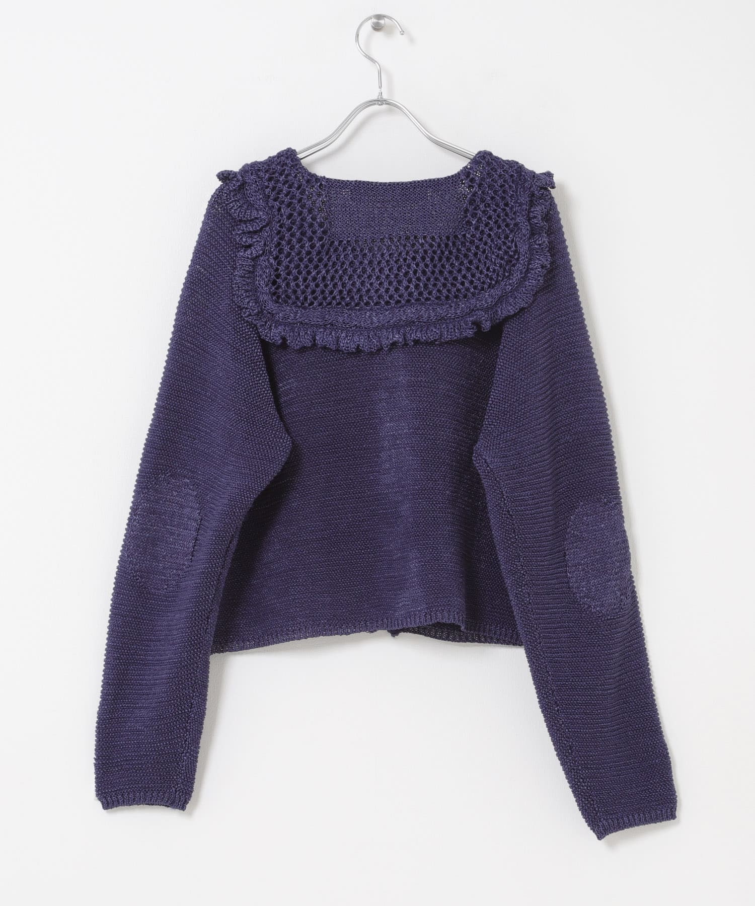 leinwande　SAILOR CROCHET CARDIGAN NAVY Free