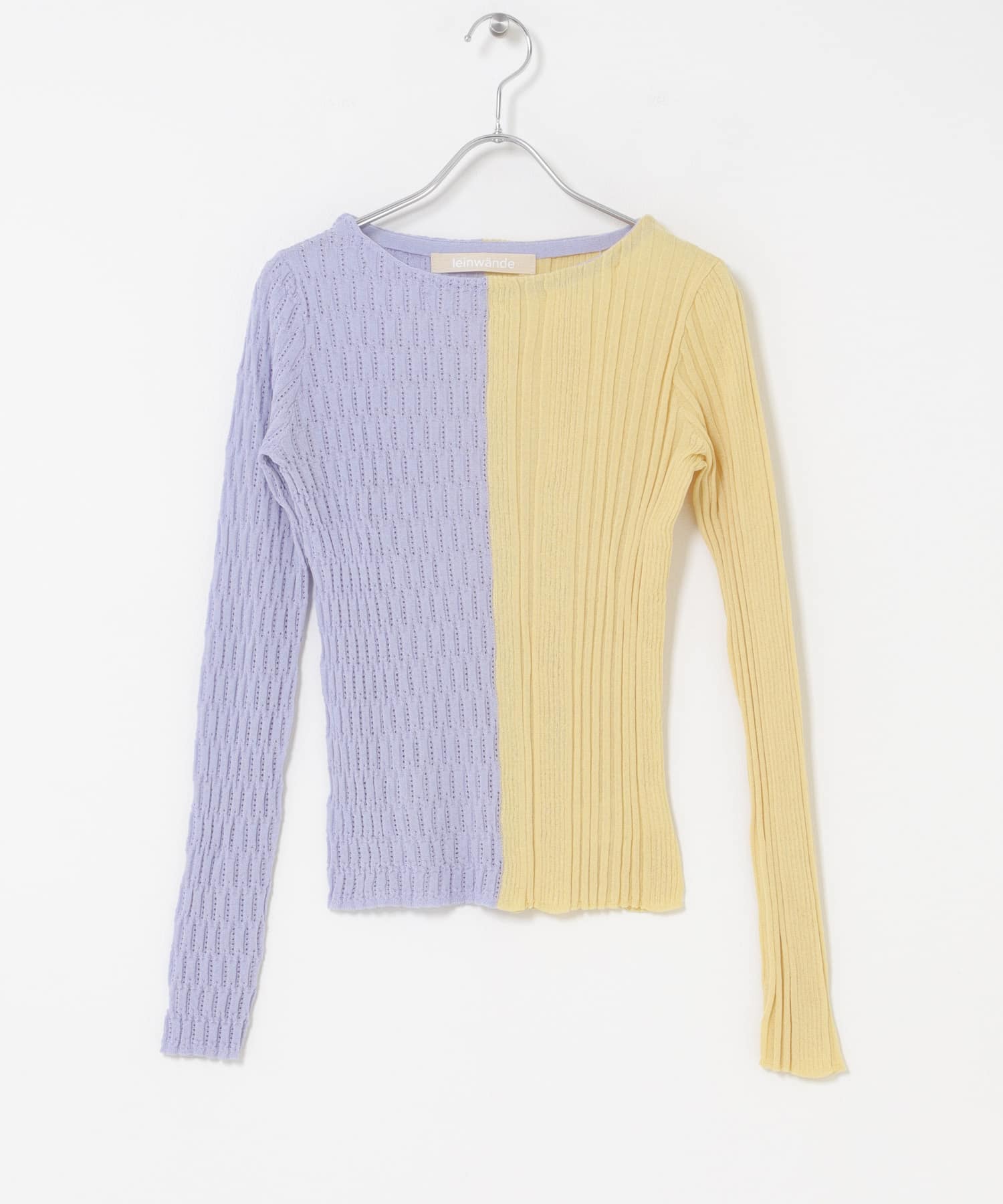 leinwande　MIXTURE RIB KNITTED TOPS