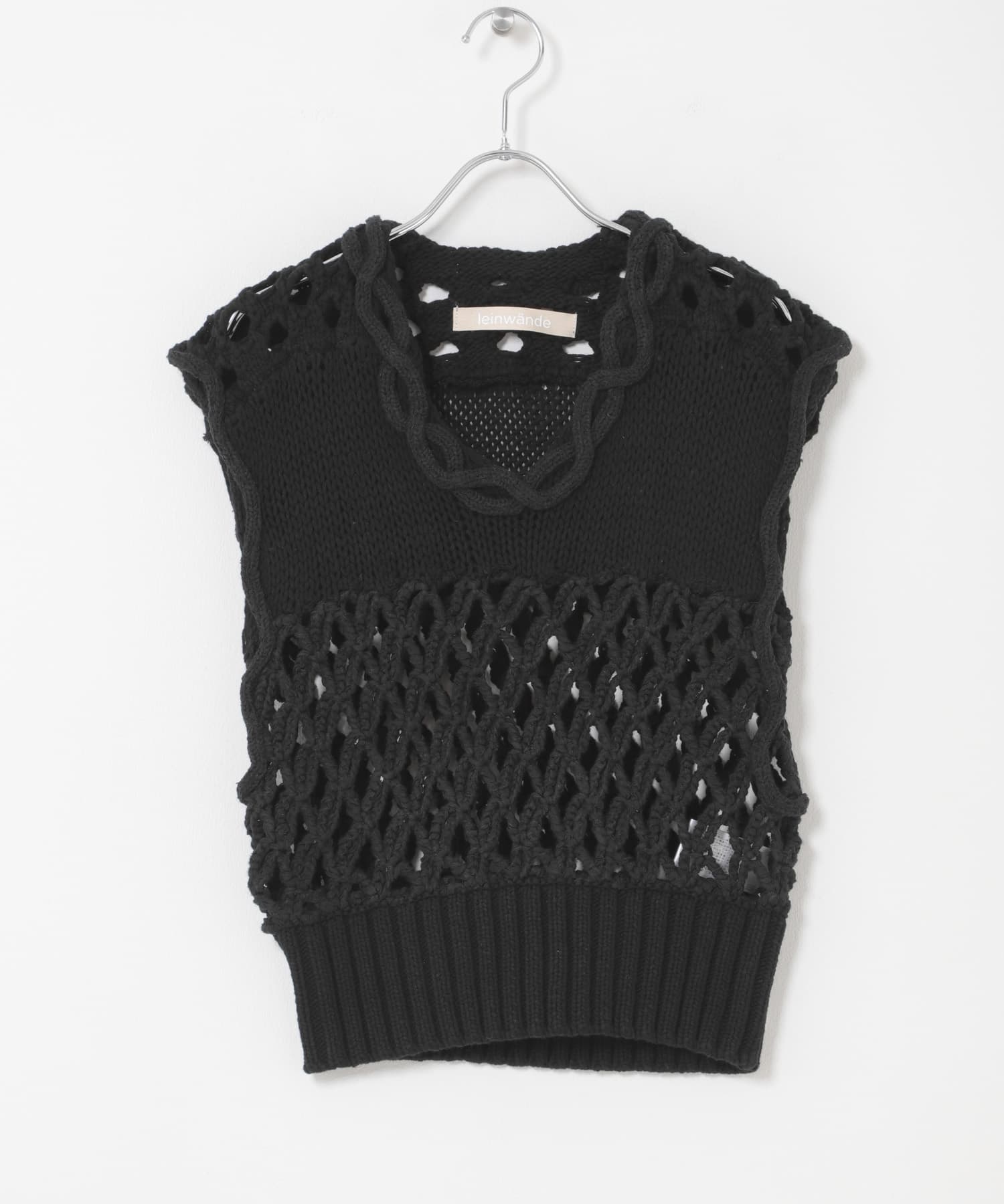 leinwande　MIX YARN CROCHET TOPS