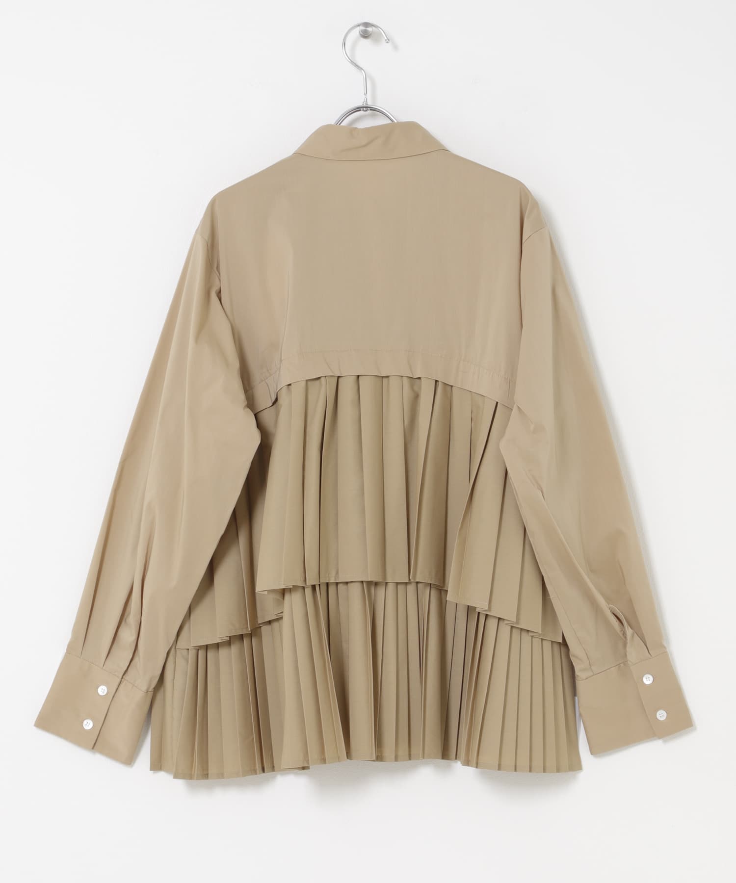 ELENDEEK　PLEATS LAYERED SHIRTS BGE Free