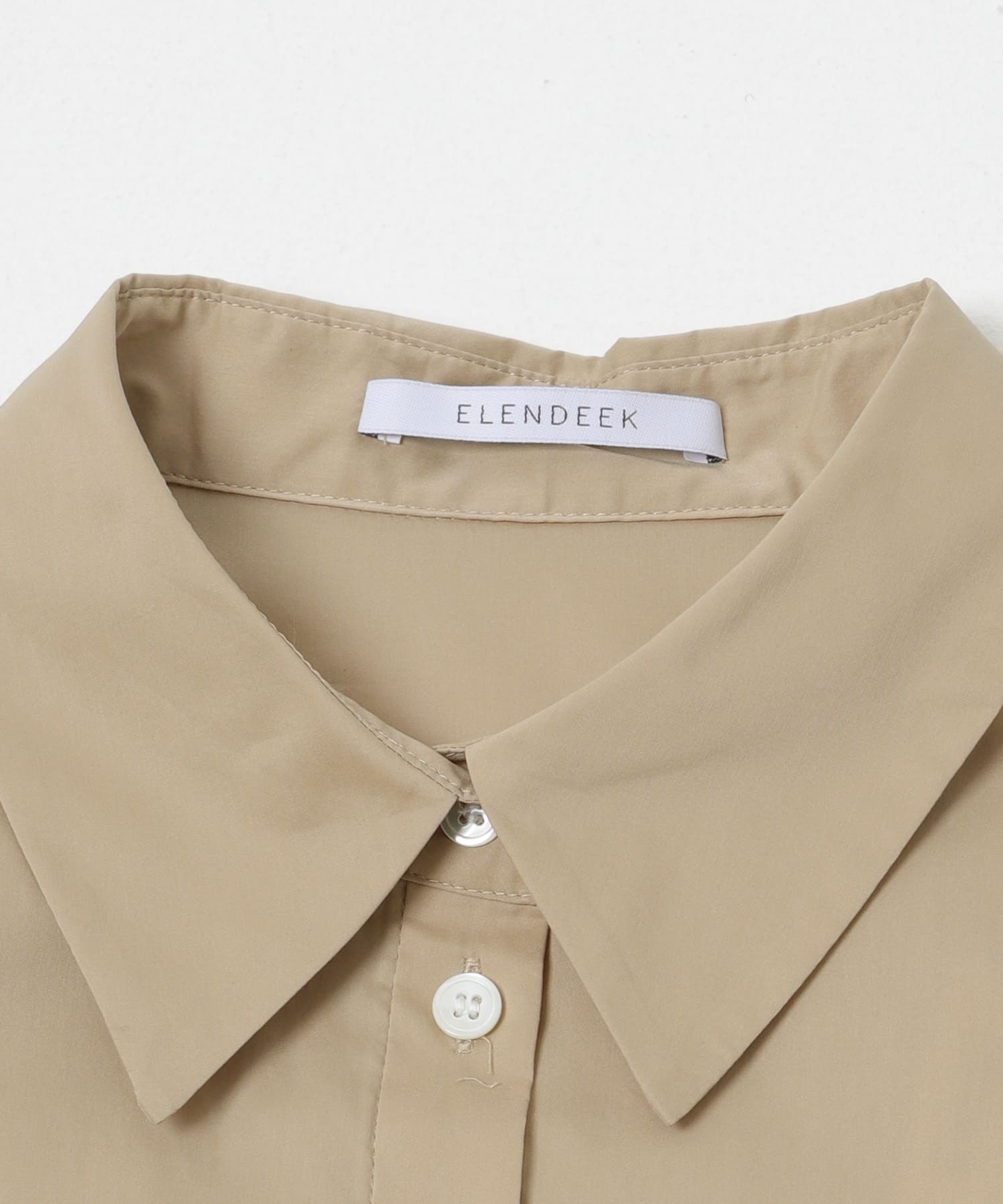 ELENDEEK　PLEATS LAYERED SHIRTS BGE Free