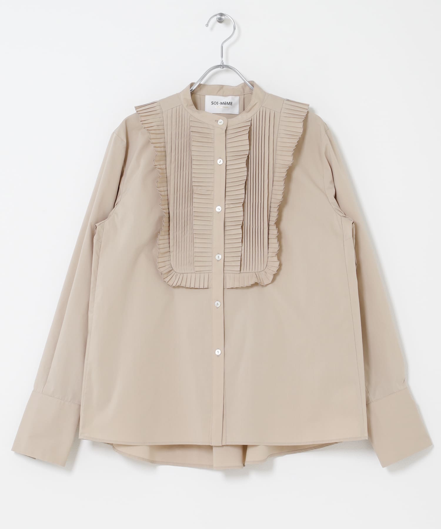 MARILYN MOON　TUCK PLEATS JABOT BLOUSE
