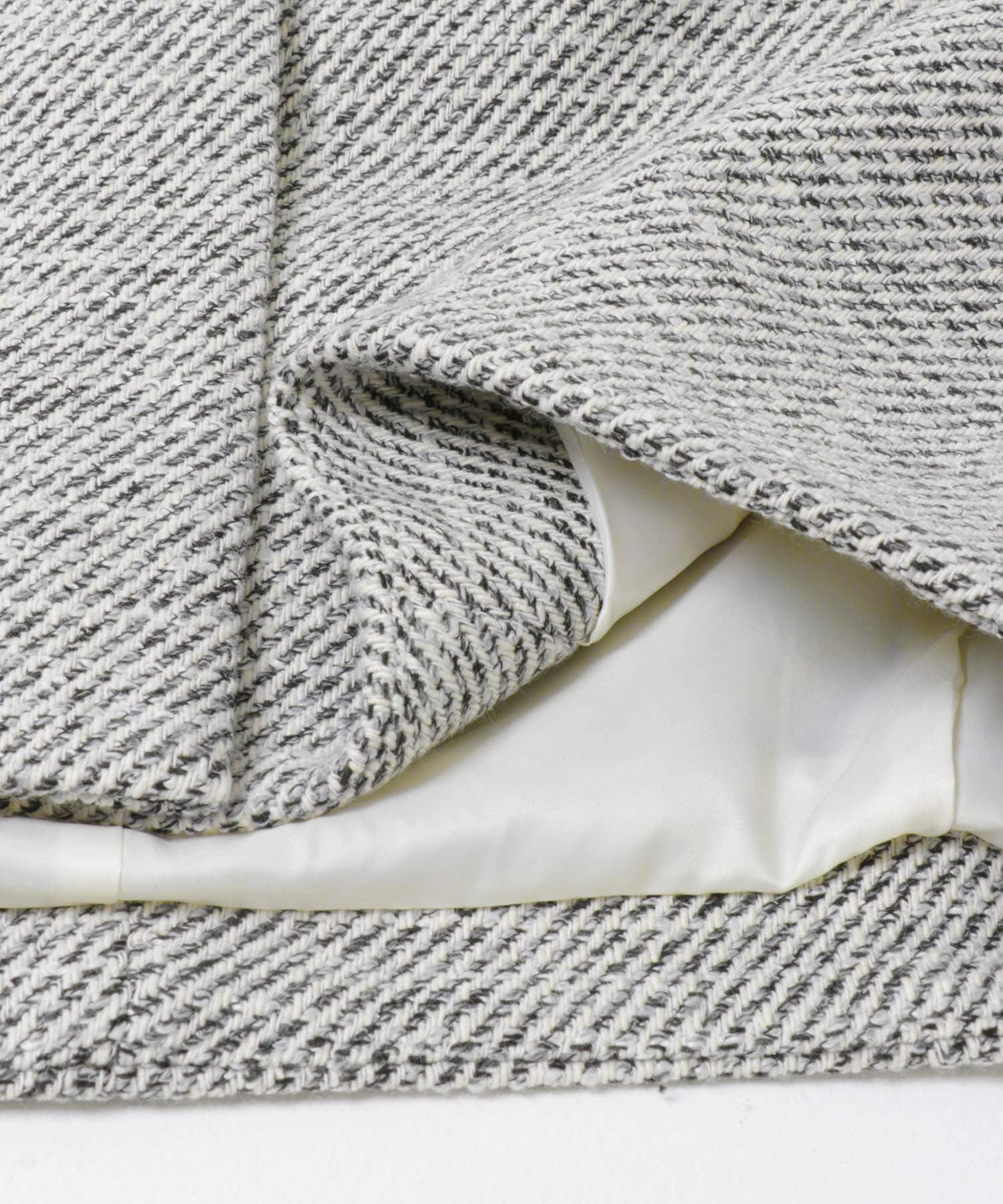 ELENDEEK　TWEED FORM SHORT COAT MIX Free