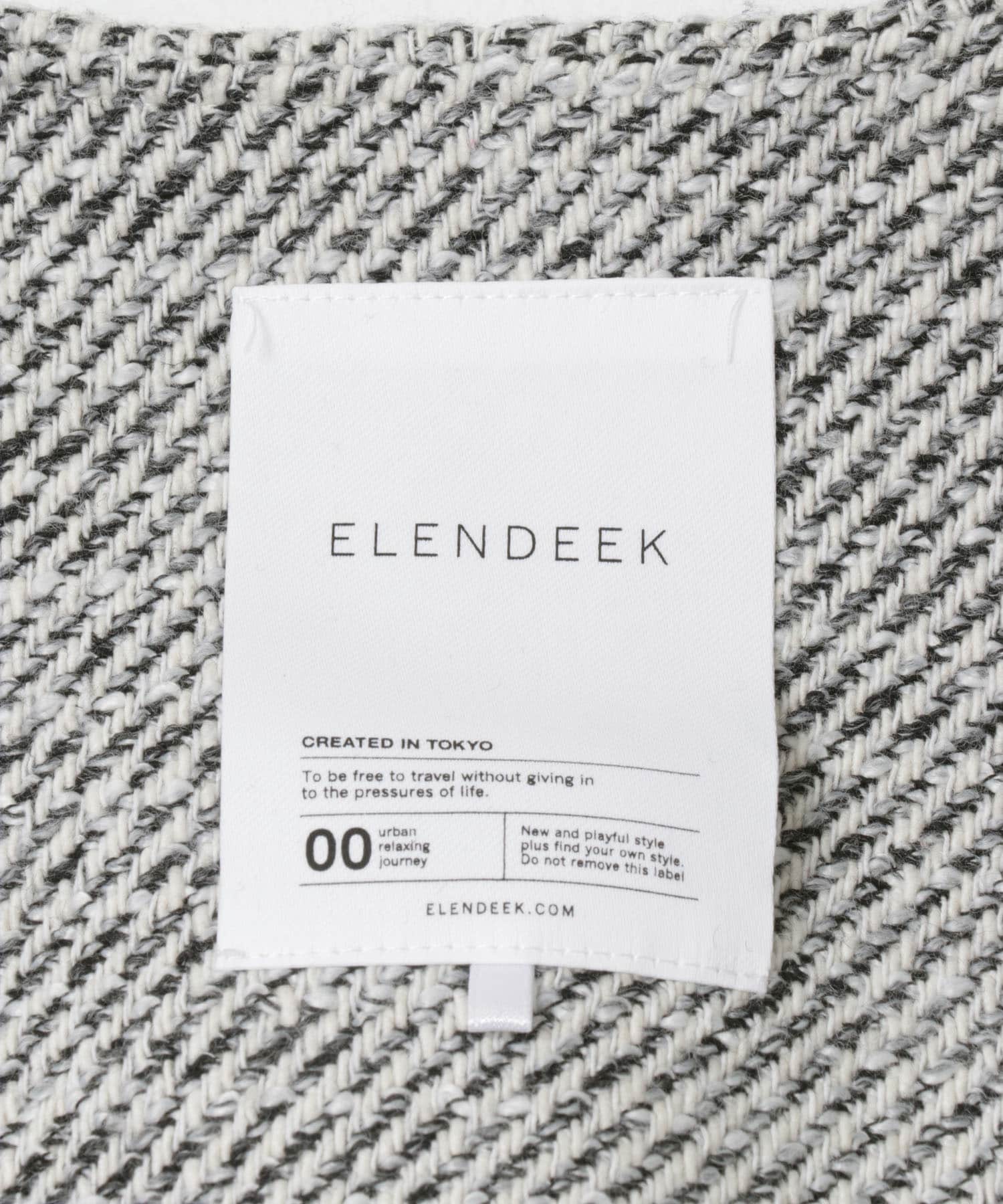 ELENDEEK　TWEED FORM SHORT COAT MIX Free