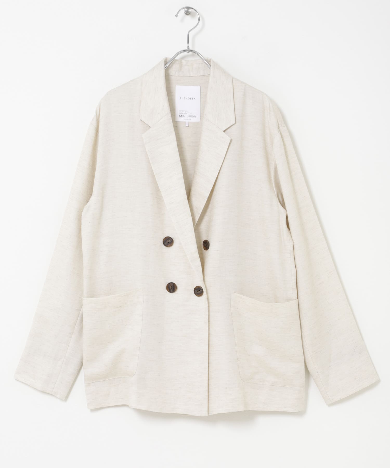 ELENDEEK　BACK CROSS TAILORED JACKET BGE Free