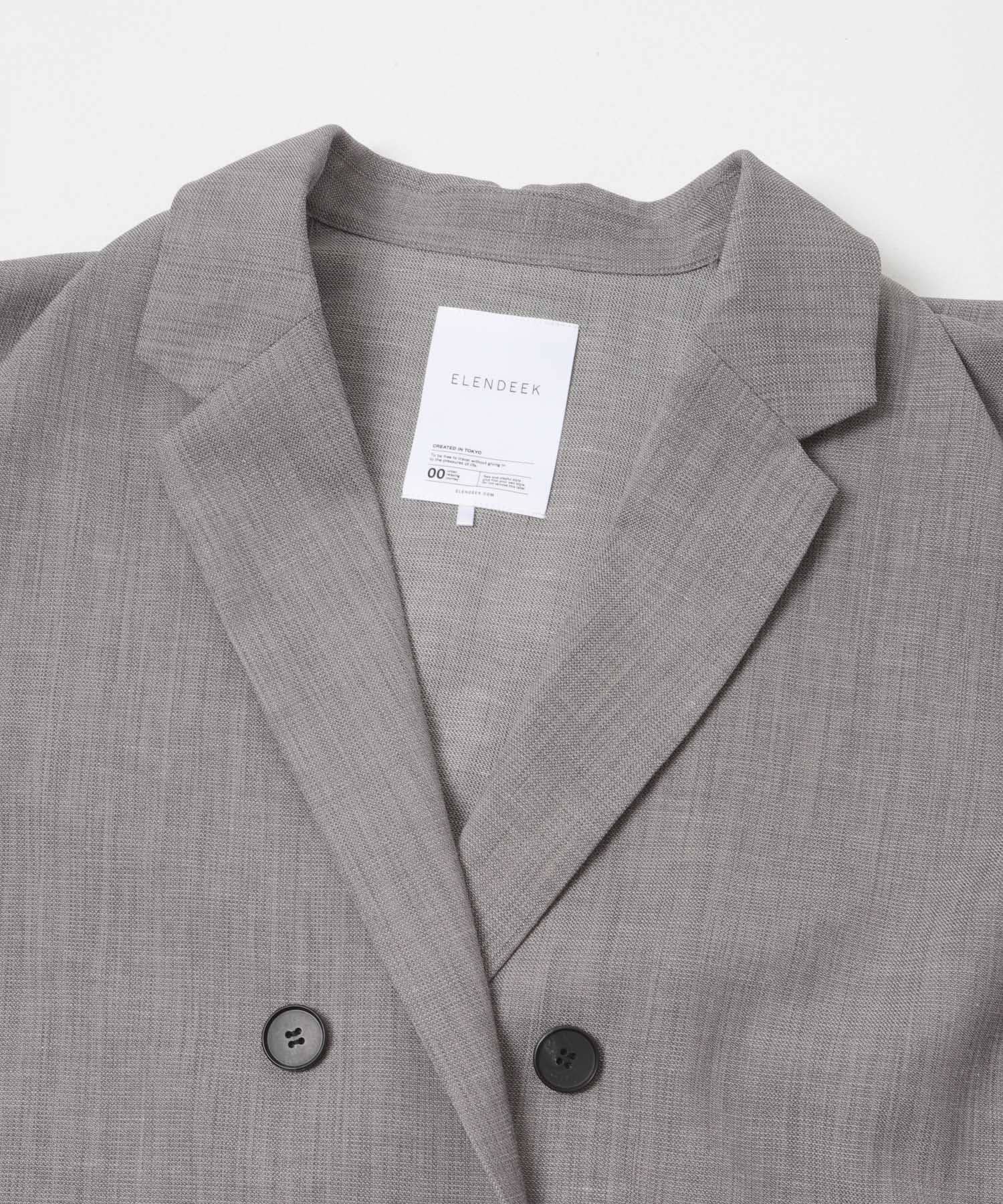 ELENDEEK　BACK CROSS TAILORED JACKET GRY Free