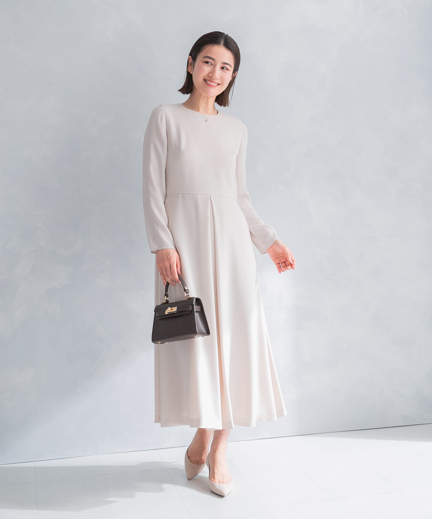 kaene　シフォン合わせロングワンピース