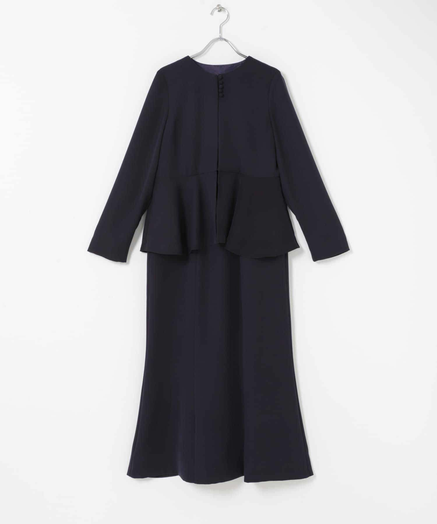 kaene　フレアジャケットセットワンピース navy M