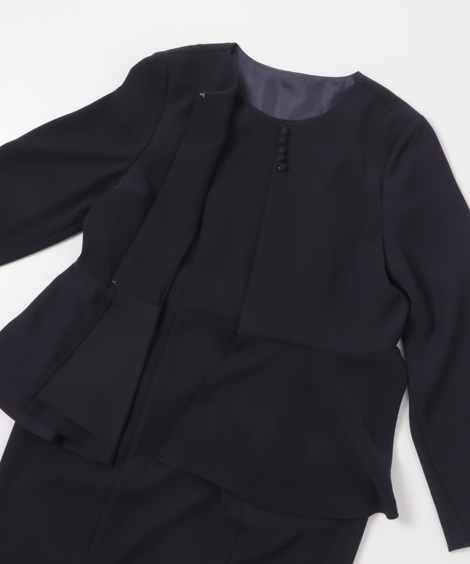 kaene　フレアジャケットセットワンピース navy M