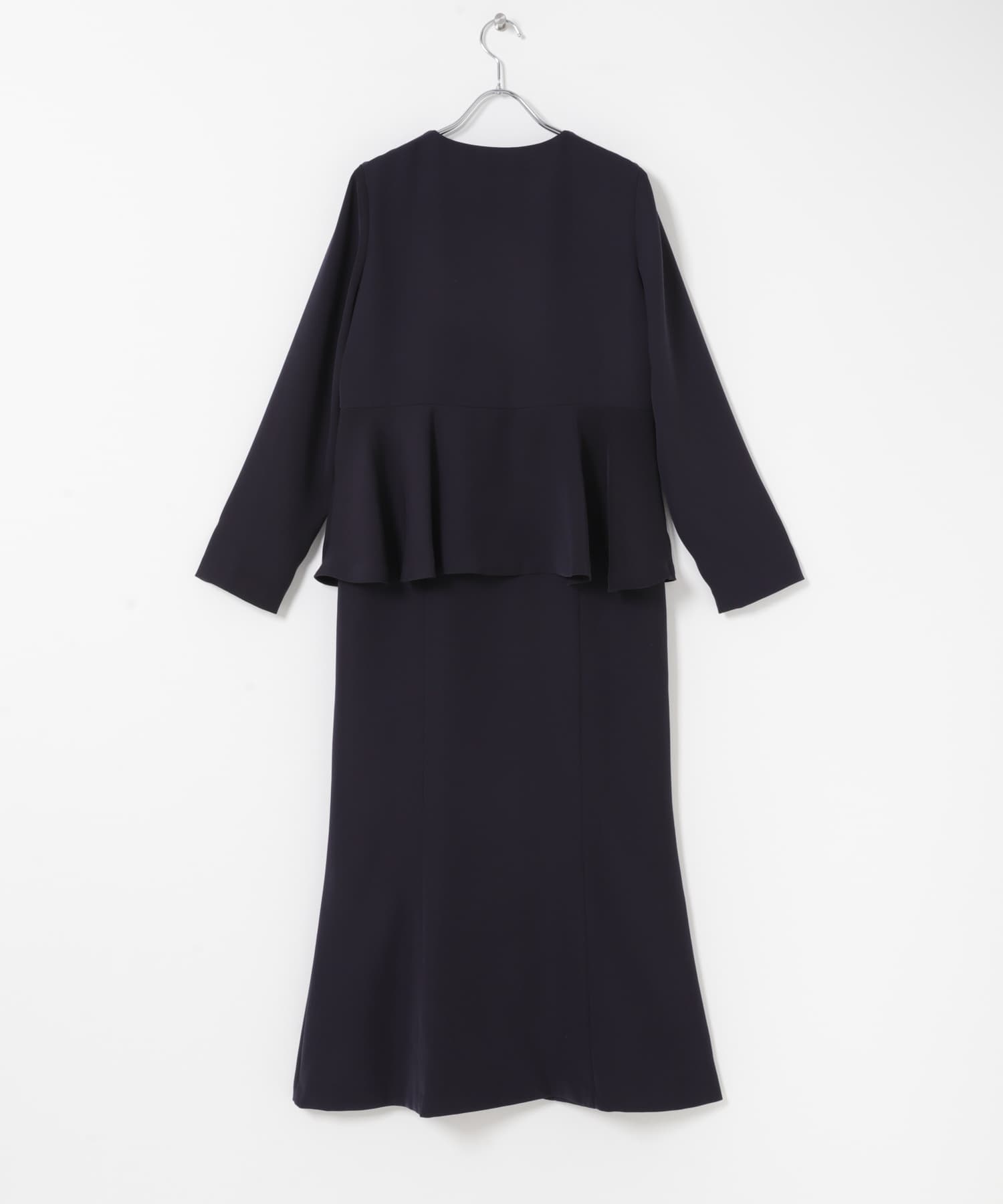 kaene　フレアジャケットセットワンピース navy M